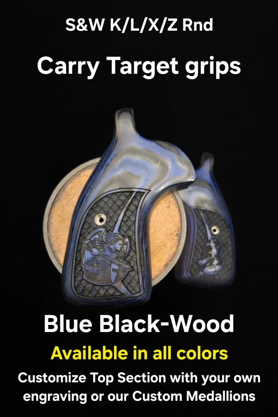 Smith & Wesson K/L/X/Z Frame FFT Round Target Carry Grips "Two-Faced" Devil Girl - St Michael • All Colors