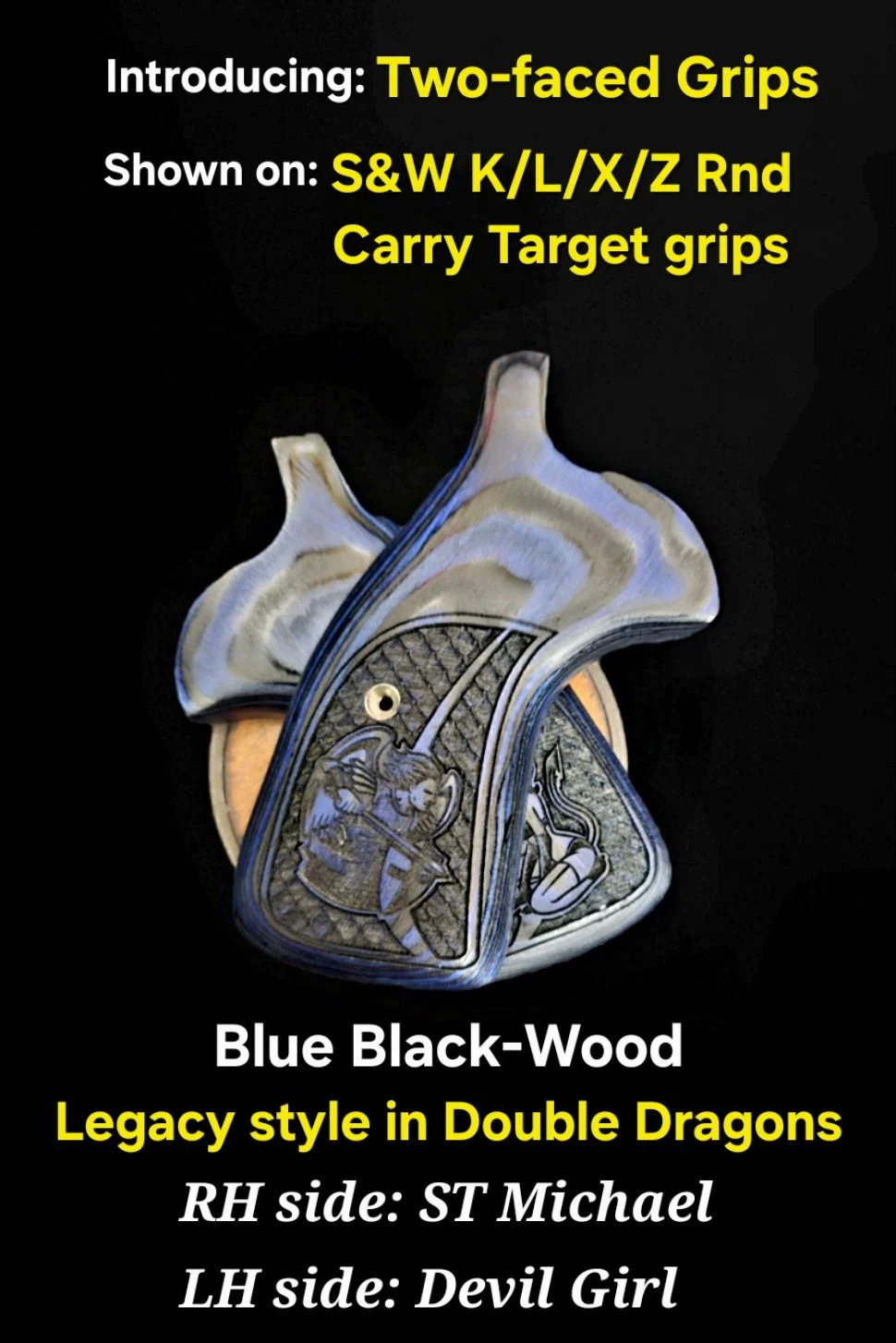 Smith & Wesson K/L/X/Z Frame FFT Round Target Carry Grips "Two-Faced" Devil Girl - St Michael • All Colors