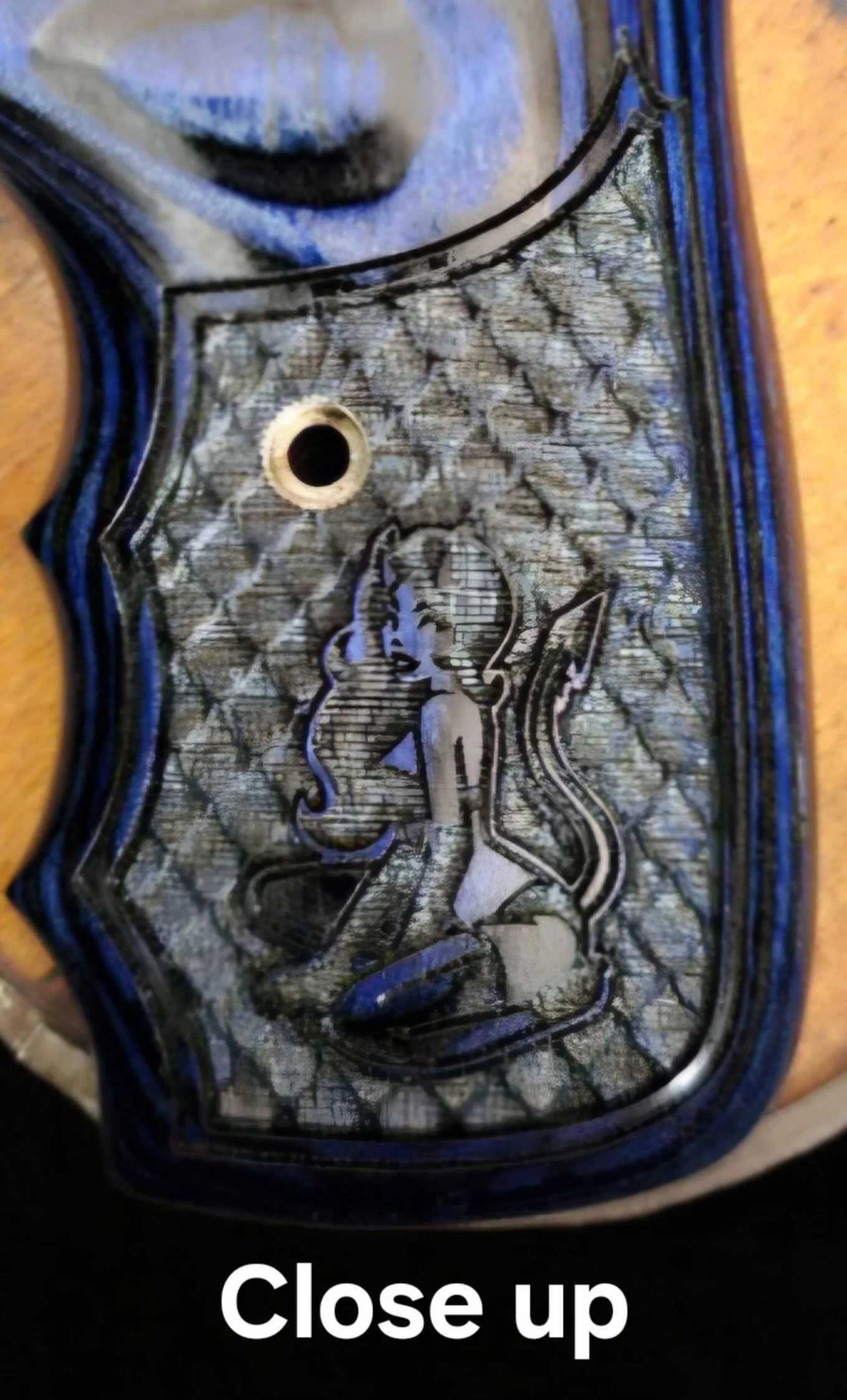 Ruger SP101 FGT OS Fingergroove Grips "Devil Girl" Dragonscales Optional Top Section • All Colors