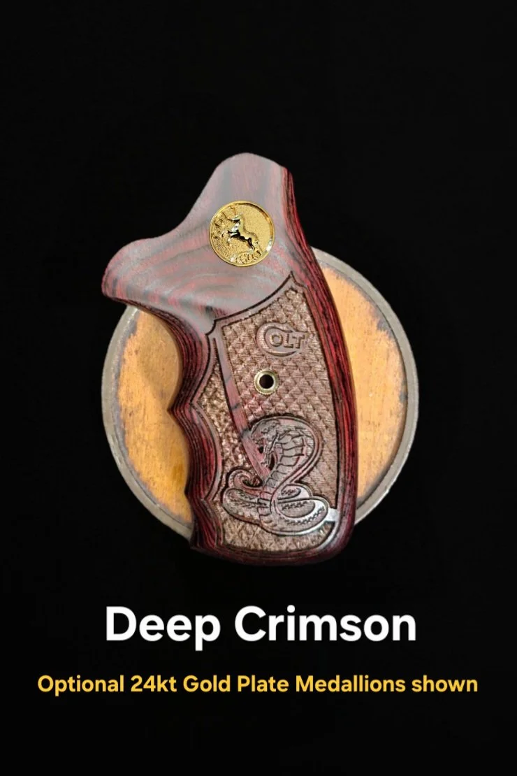 Colt King Cobra/Viper/Cobra FGT Target "Joy's Pick" Inset "King Cobra" Mini Dragonscales/BD Stipple with Optional Medallions & Backstrap!