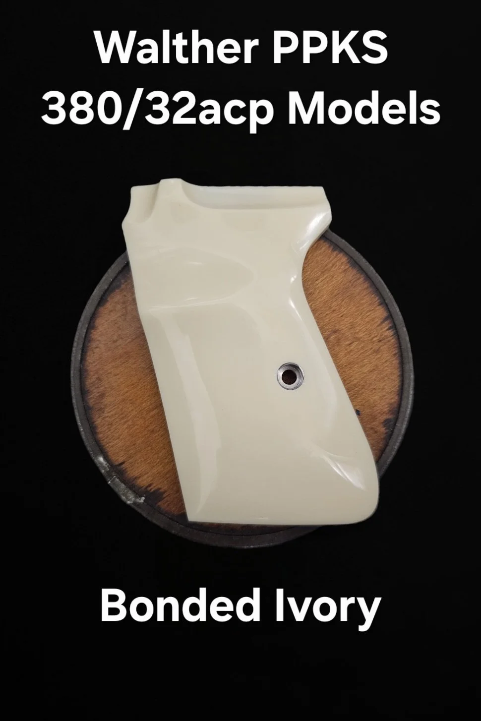 Walther PPKS FLP Fingerledge Panel Grips All USA 380/32 acp Models • Arkansas, S&W, Interarms, Manurhin Bonded Ivory