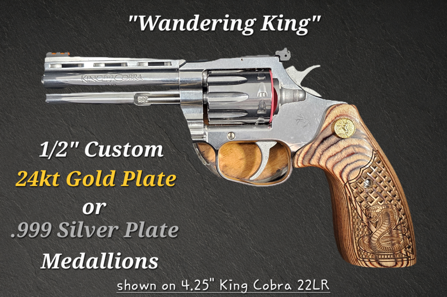 Colt King Cobra "Ron's HRV Grips® #2" Extended Target "Wandering King" Basketweave/Checker • All Colors
