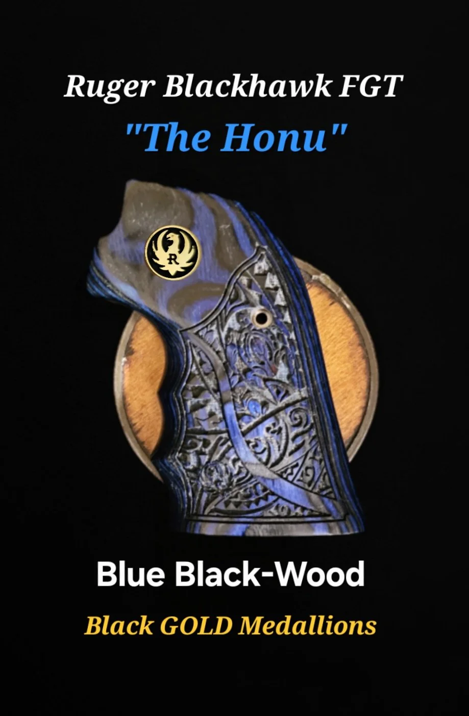 Ruger Blackhawk/Vaquero FGT Fingergroove Target Grips "The Honu" Don't be ordinary!