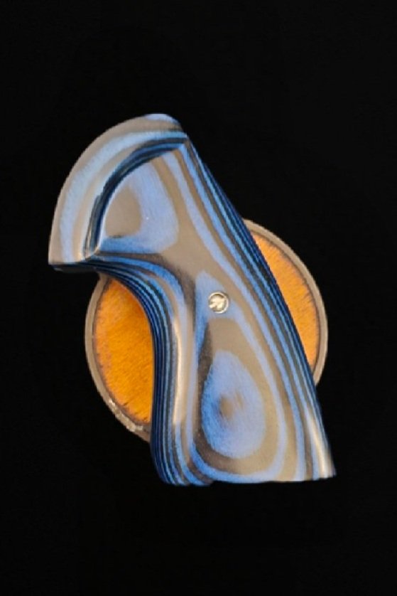 Colt Python/Anaconda/Grizzly/Kodiak Oversize Extended Target Grips Blue Black-Wood