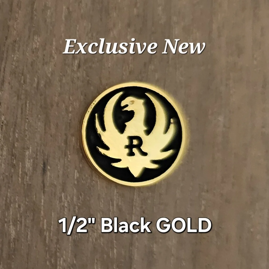 Ruger 1/2" Black Gold Medallions