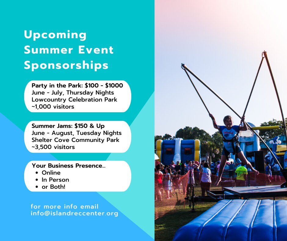 Do you want to build brand recognition? Does your business want to support the community? Look no further than our upcoming summer events!
View Sponsorships Here: https://tinyurl.com/2hb9ysb7