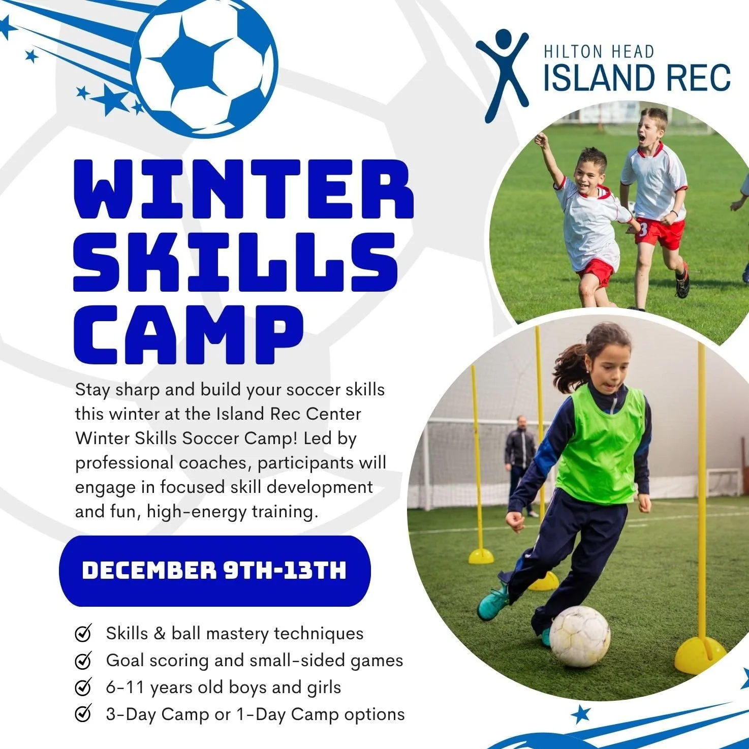 Just added! Join us for Rec Soccer Plus Winter Skills Camp ⚽️ islandreccenter.org/soccer-plus