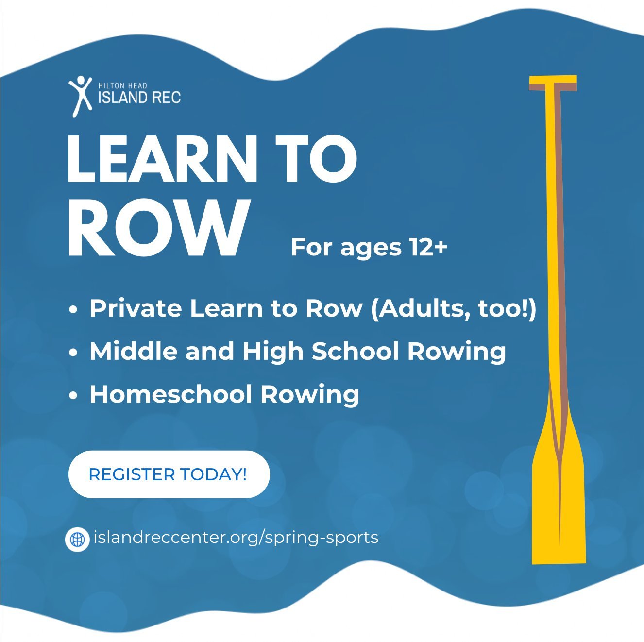 Have you ever wanted to learn how to row? We've got you covered! Schedule a lesson or get your kids involved with our new rowing programs! Student programs start in March. Homeschool Row is on Mondays (10:30am-12pm) and Middle &amp; High School Rowin