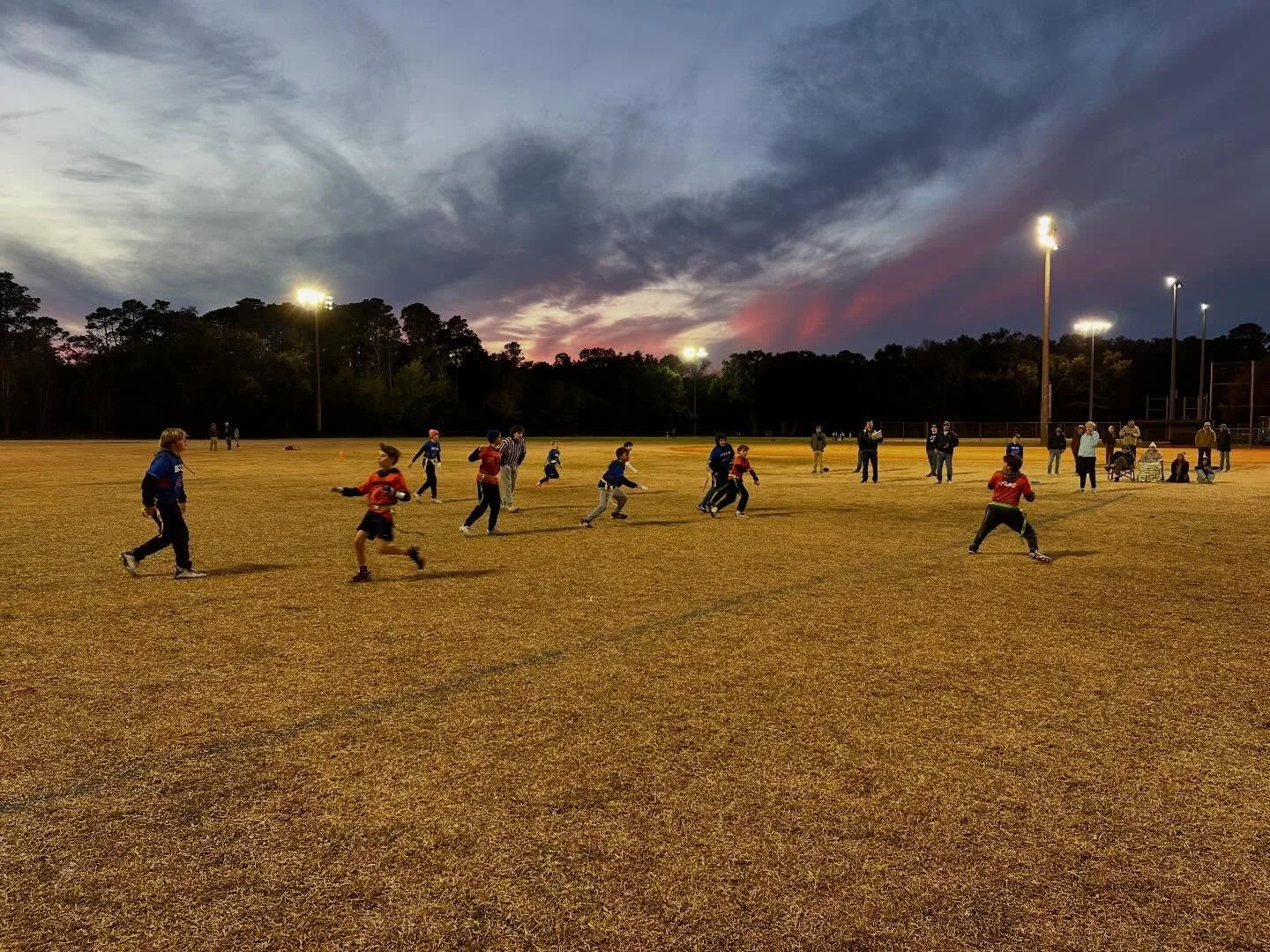 Exciting flag football game last night! In a shootout, the Bears pulled away from the Bills in the second half for the  victory.