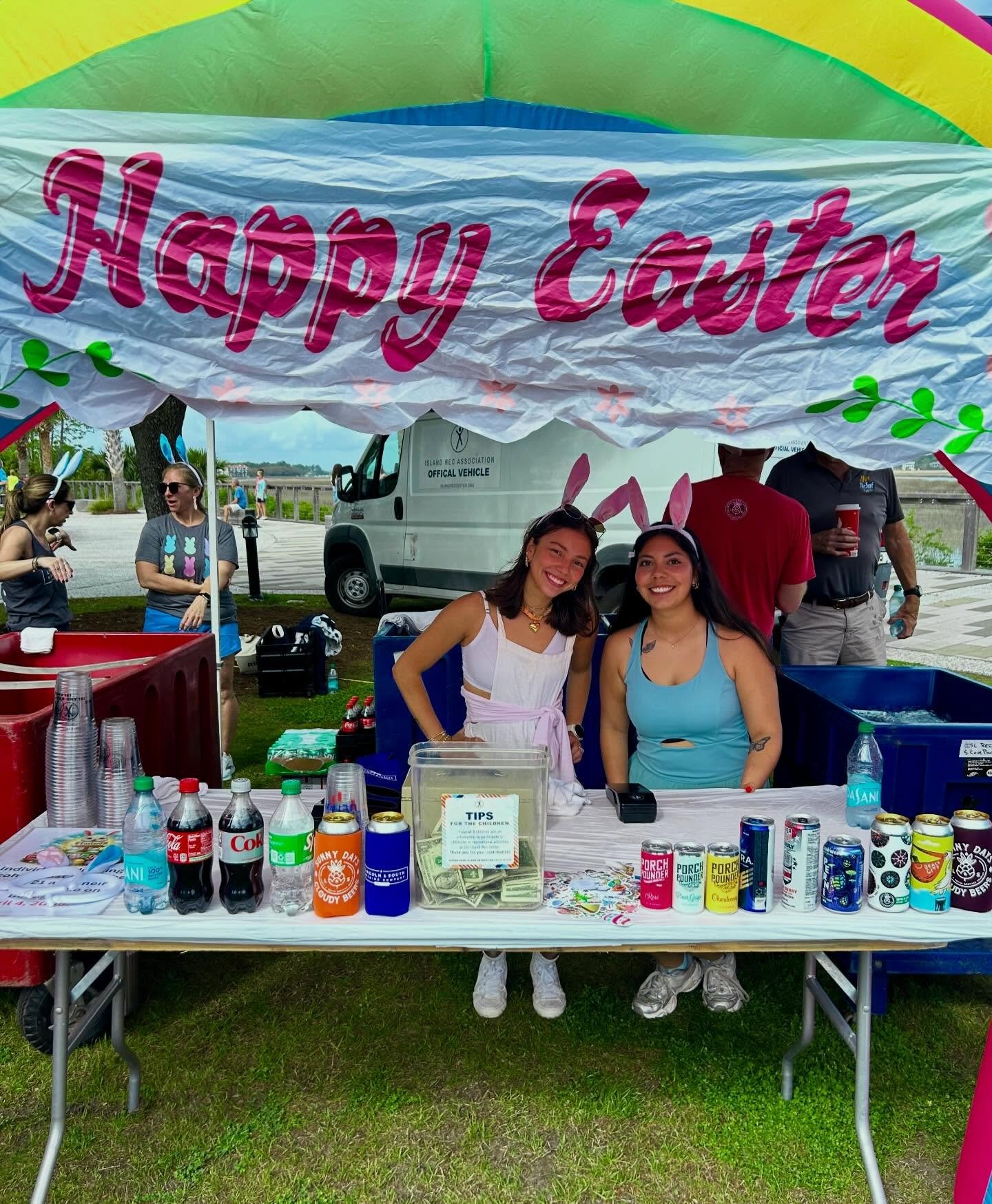 🐰 🐣 Happy Easter from our peeps Claire (Assistant Aquatics Coordinator) and Katie (Preschool and Youth Coordinator) 🐣 🐰