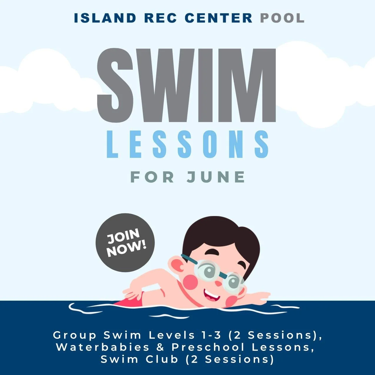☀️ Our Summer Swim Lessons for June are open! Don't wait, availability won't last long. Learn more and register: islandreccenter.org/swim-lessons