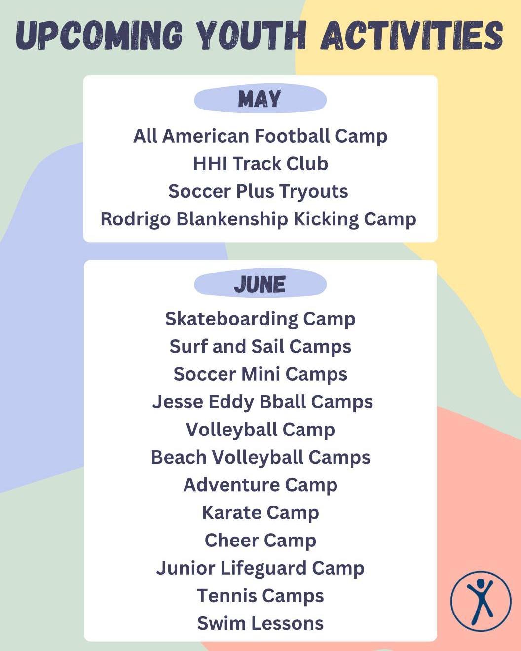 🚨 It's officially time to think about summer camps! In just one short month summer break will begin and we have the perfect fix for "I'm bored." Don't forget we have ongoing karate, fencing, surf lessons, guided tours, and sailing lessons/