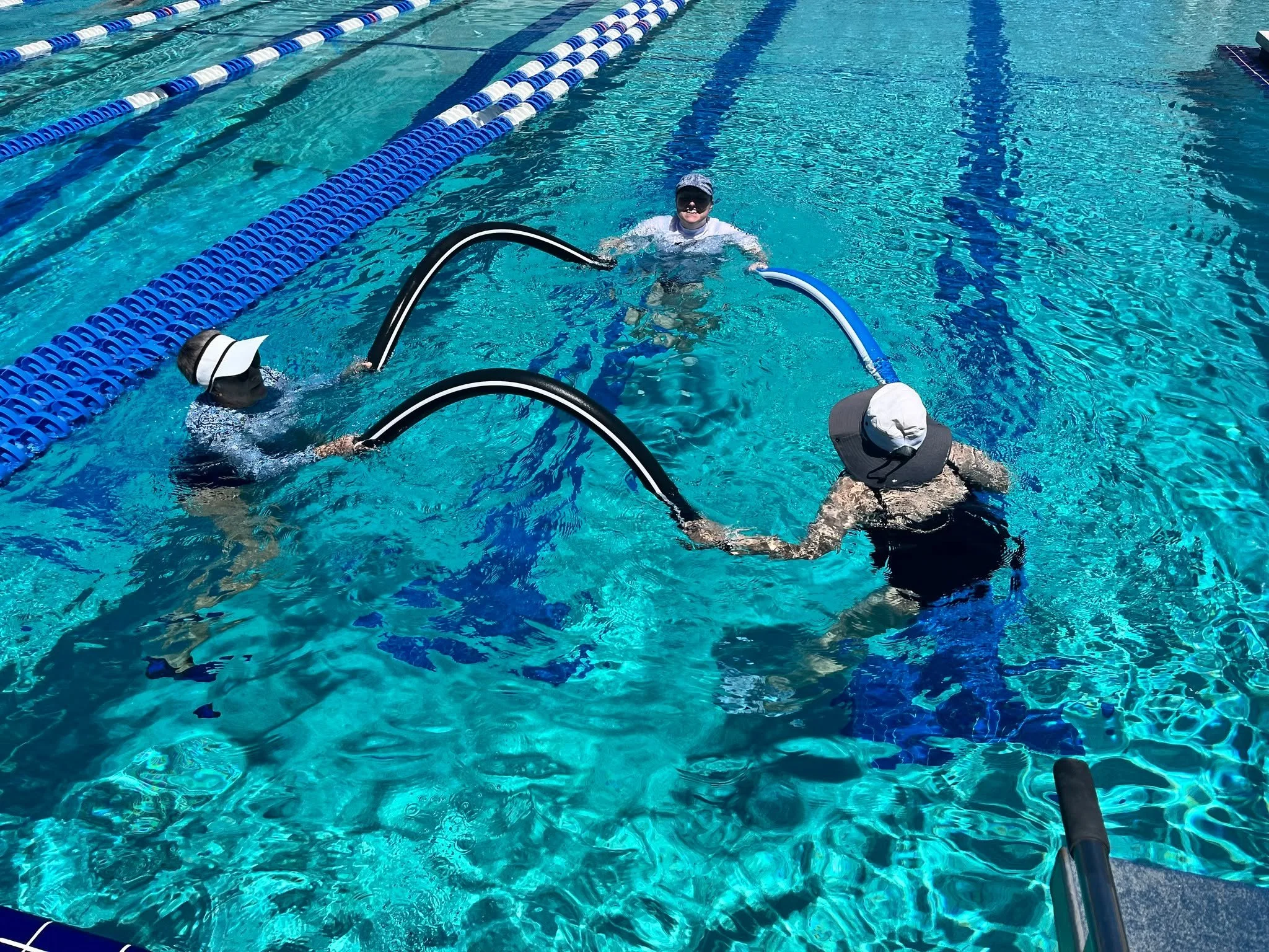 Dive into Deep Water Fitness! Held in the 8-foot deep end, this no-impact, high-intensity workout combines cardio, strength, and core training while being easy on your joints. Using the natural resistance of the water (with optional flotation belts f