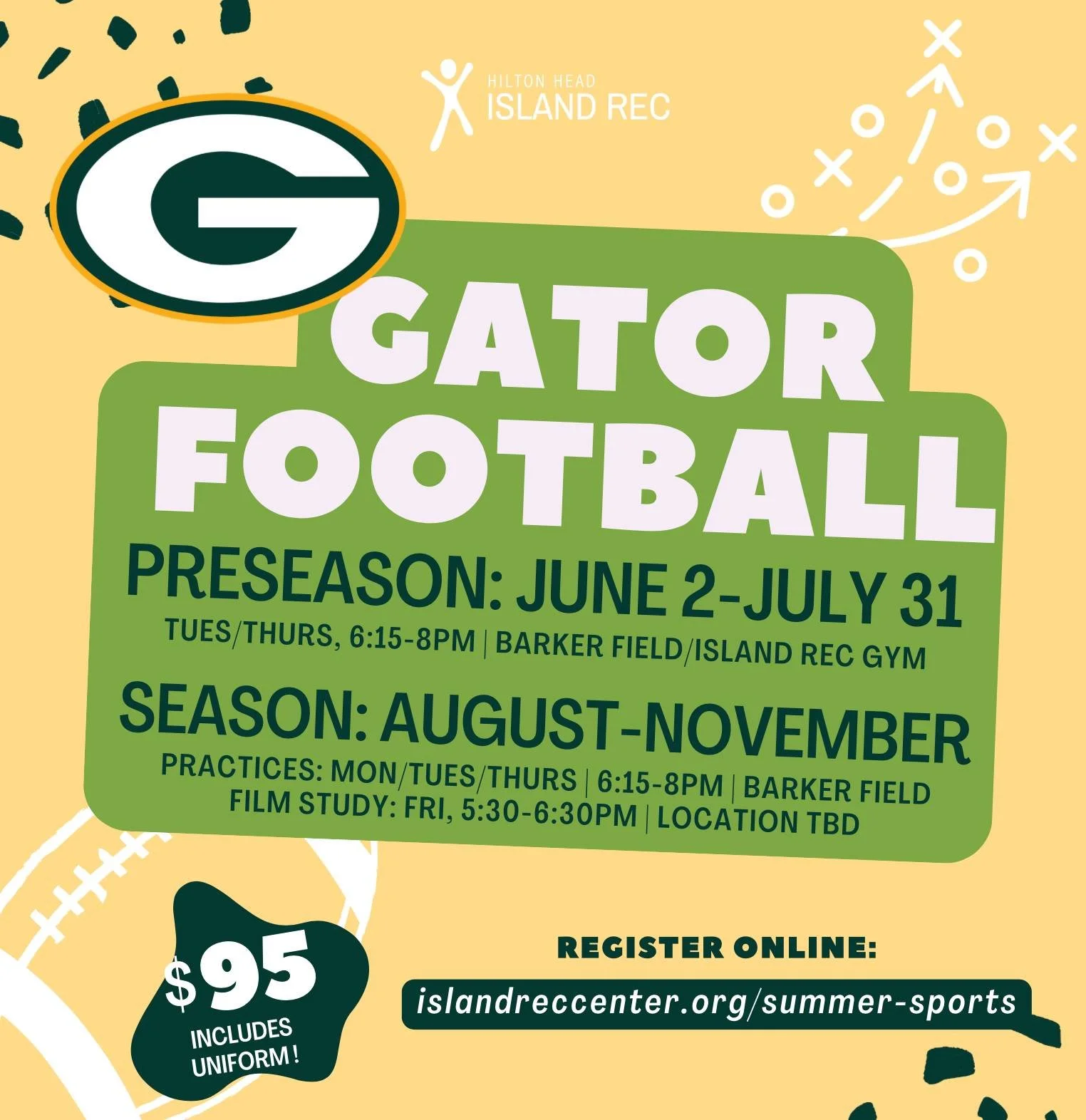 🏈🐊 A great opportunity for your All-Star! Coed, U8, U10, U12
Gator Football is a community-driven tackle youth program dedicated to developing athletes both on and off the field through structured coaching, skill development, and competitive play. 