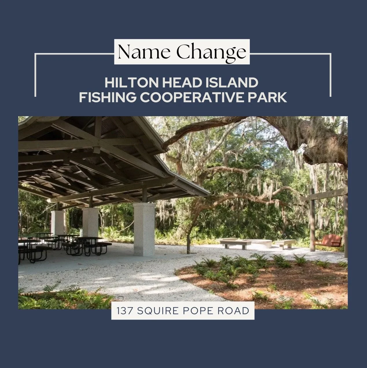 The former Rowing and Sailing Center has officially been renamed Hilton Head Island Fishing Cooperative Park.

This new name honors the legacy of the Hilton Head Fishing Co-Operative, established in 1966 by Native Islanders who worked together to bui