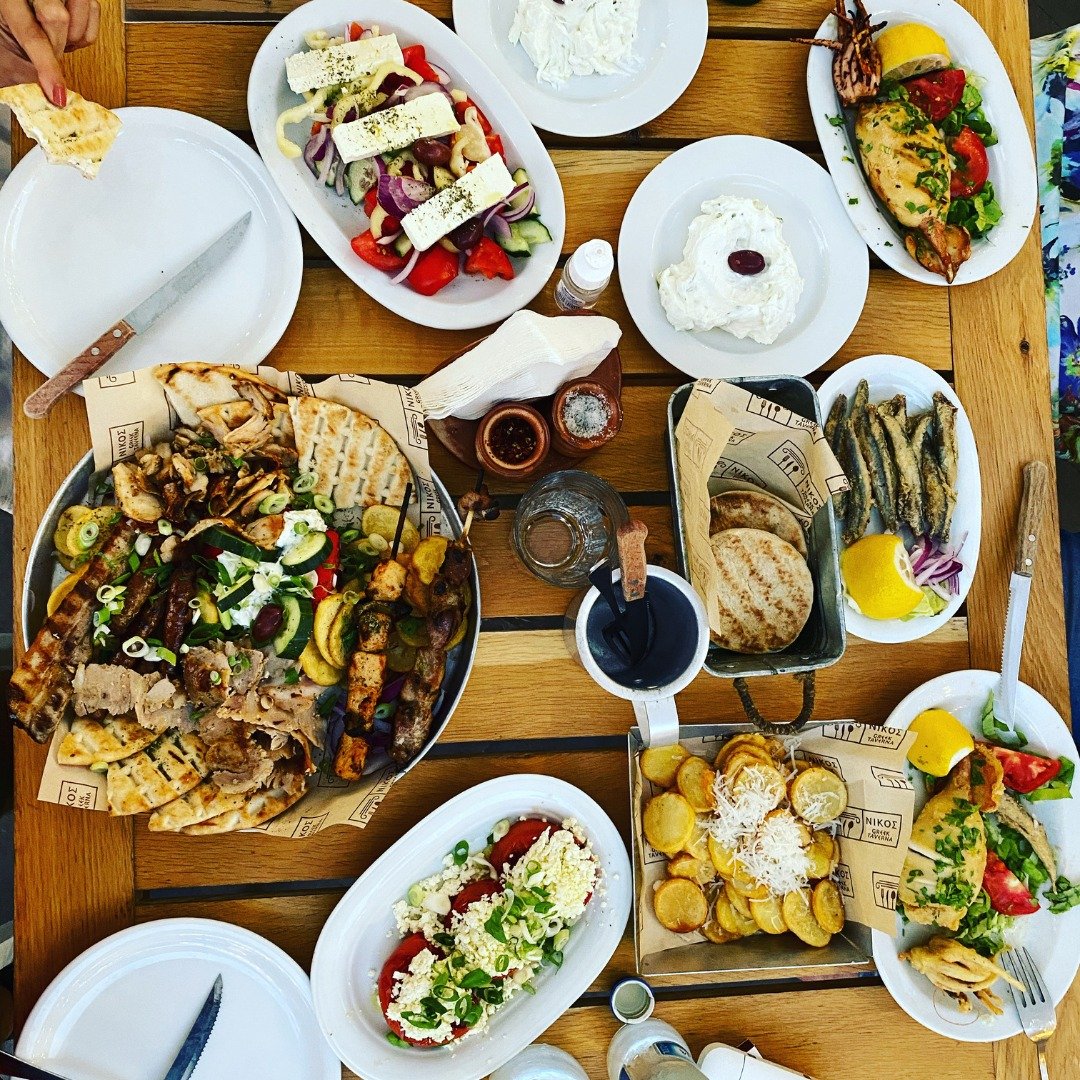 Who's hungry? It's always a joy to write books set in Greece...

The waiter brought Xanthe grilled seabass and a green salad with tomatoes, figs, walnuts and slivers of local mizithra cheese drizzled with a tangy basil dressing. The flavours took her