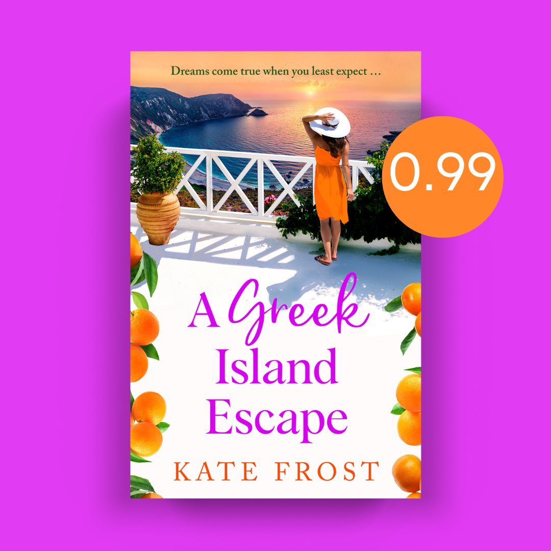 It's two months since A Greek Island Escape was published, it's been in the UK Kindle top 100 for just over two weeks, has made it into the top 20 this morning 🥳 and is a Bookbub deal today in the UK, Canada and Australia and discounted to just 0.99