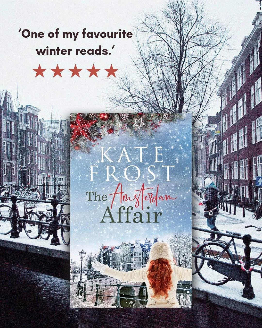 The Amsterdam Affair ties in rather nicely with today's @theboldbookclub advent calendar challenge prompt: a book set in a city. ❄

'The story is lovely, the character progression and twists interesting and it is such a feelgood novel. The picture it