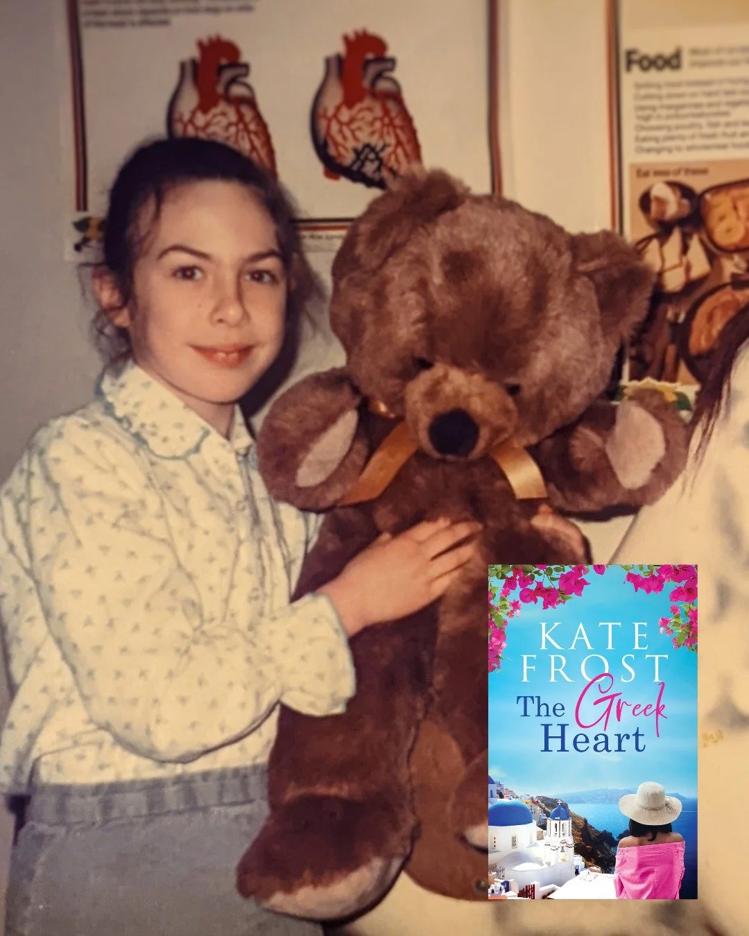 I've got into the habit in recent years of posting about The Greek Heart on the anniversary of my heart surgery - 41 years ago today! Here I am aged seven with Henry, the teddy my parents gave me post-op. 🩷

My open heart surgery for a hole in my he