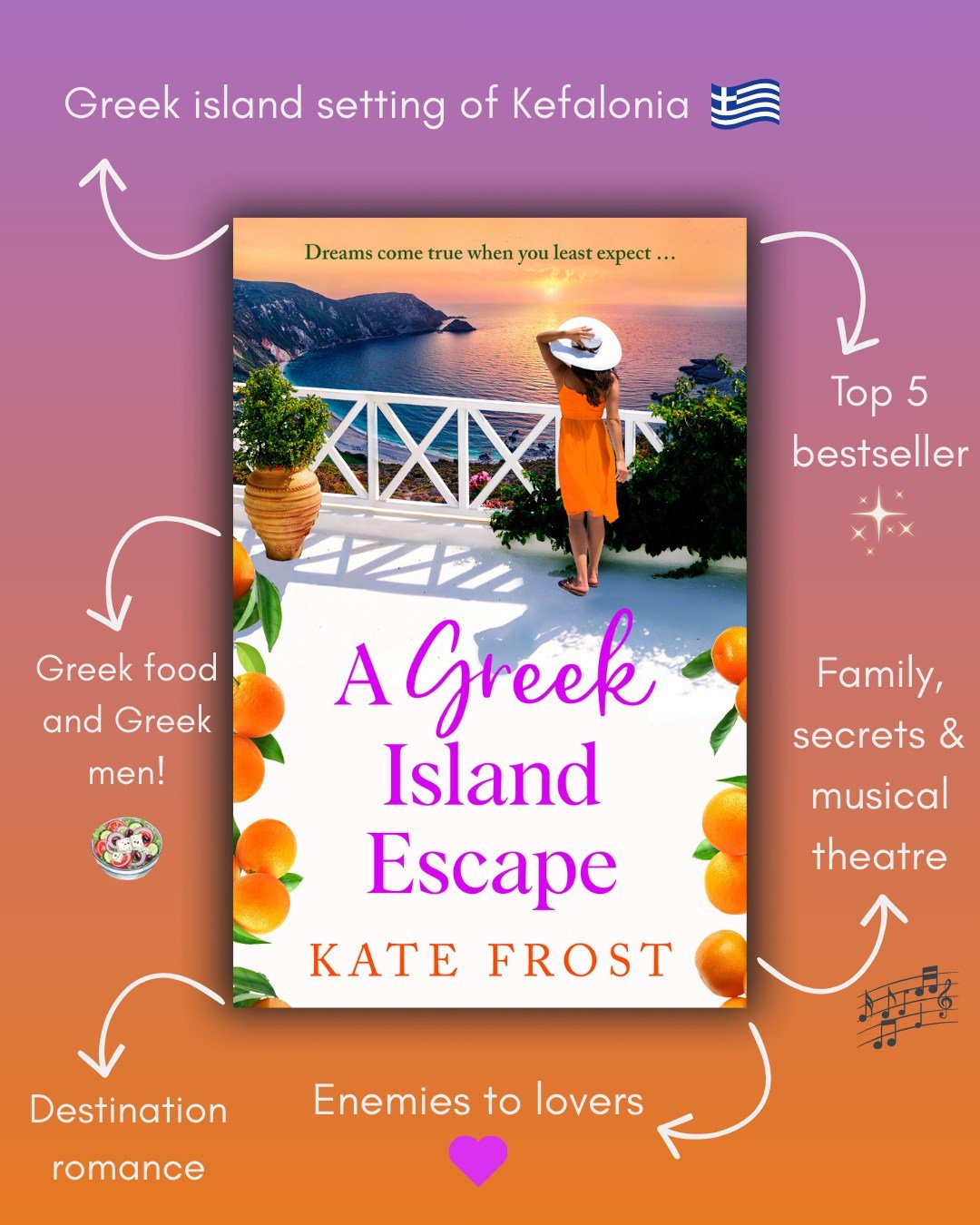 A Greek Island Escape is 2 years old today! 

This is my most successful book to date, an international bestseller and a UK Kindle top 5 bestseller too, set on beautiful Kefalonia. 🇬🇷

'A warm and uplifting story that transports you straight to the