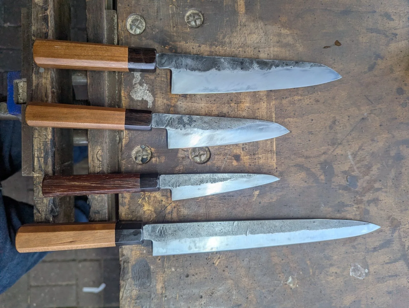 Handforged kitchen knives