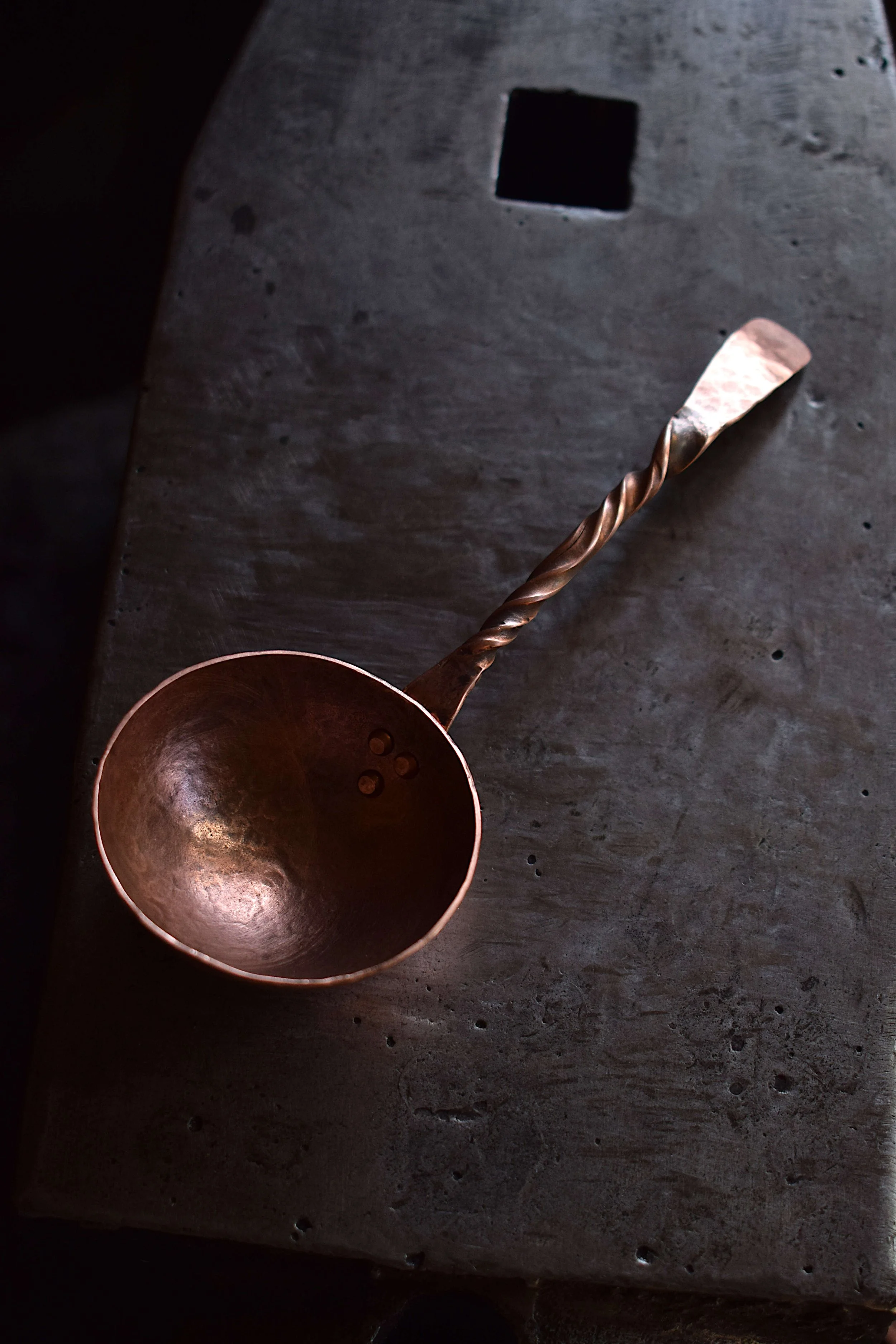 Coffee scoop, copper