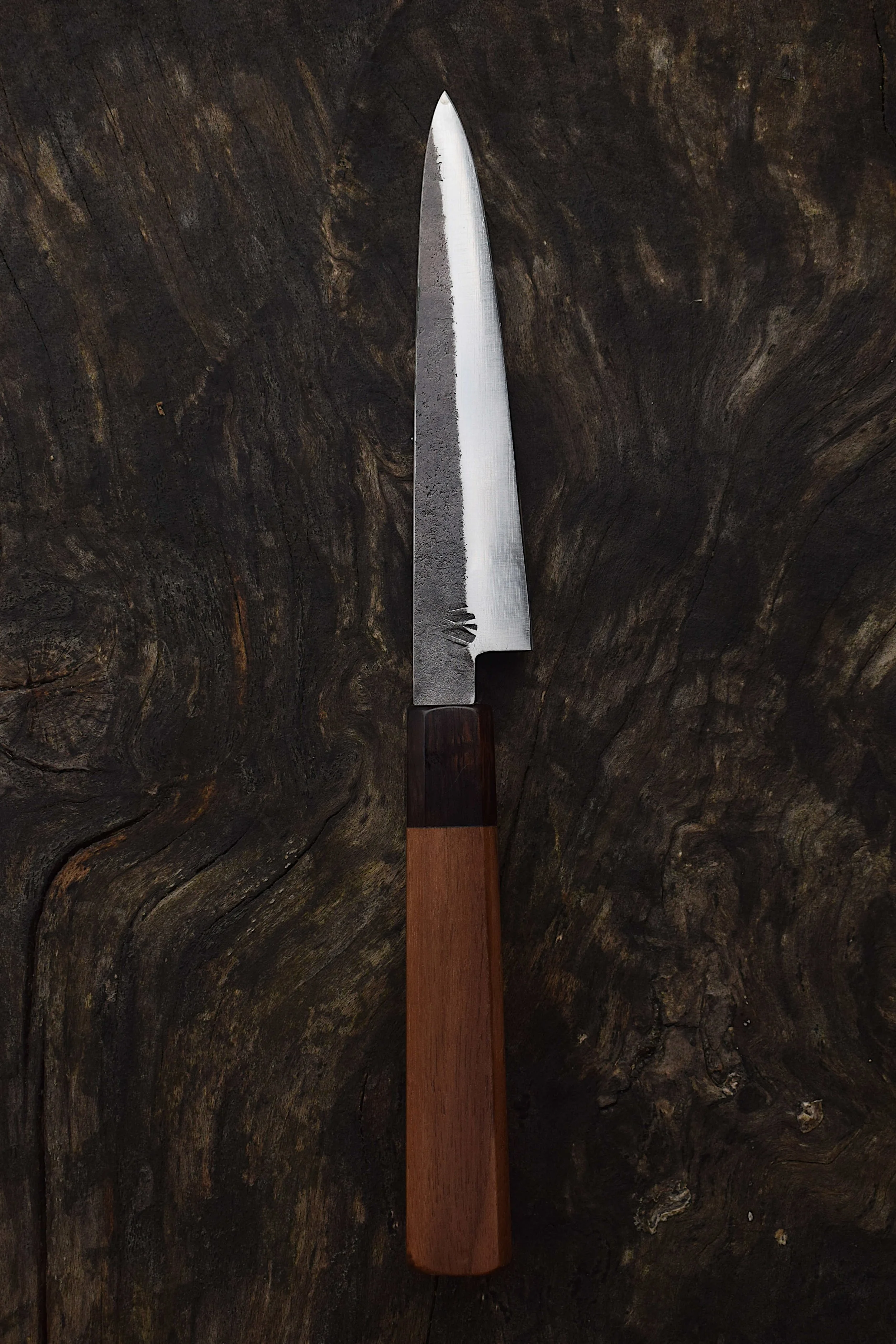 Handforged petty chef knife from carbon steel