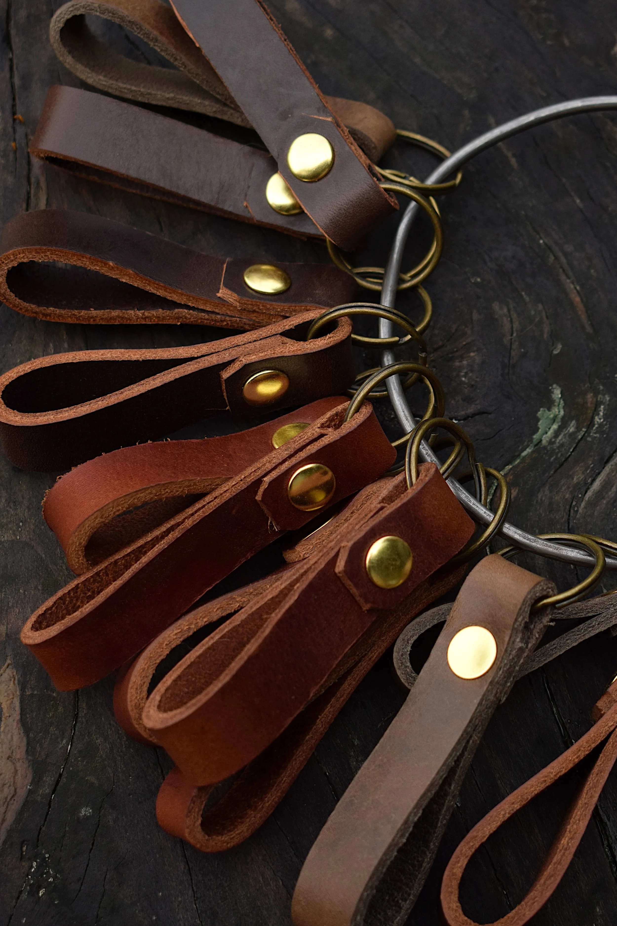 Leather key fobs