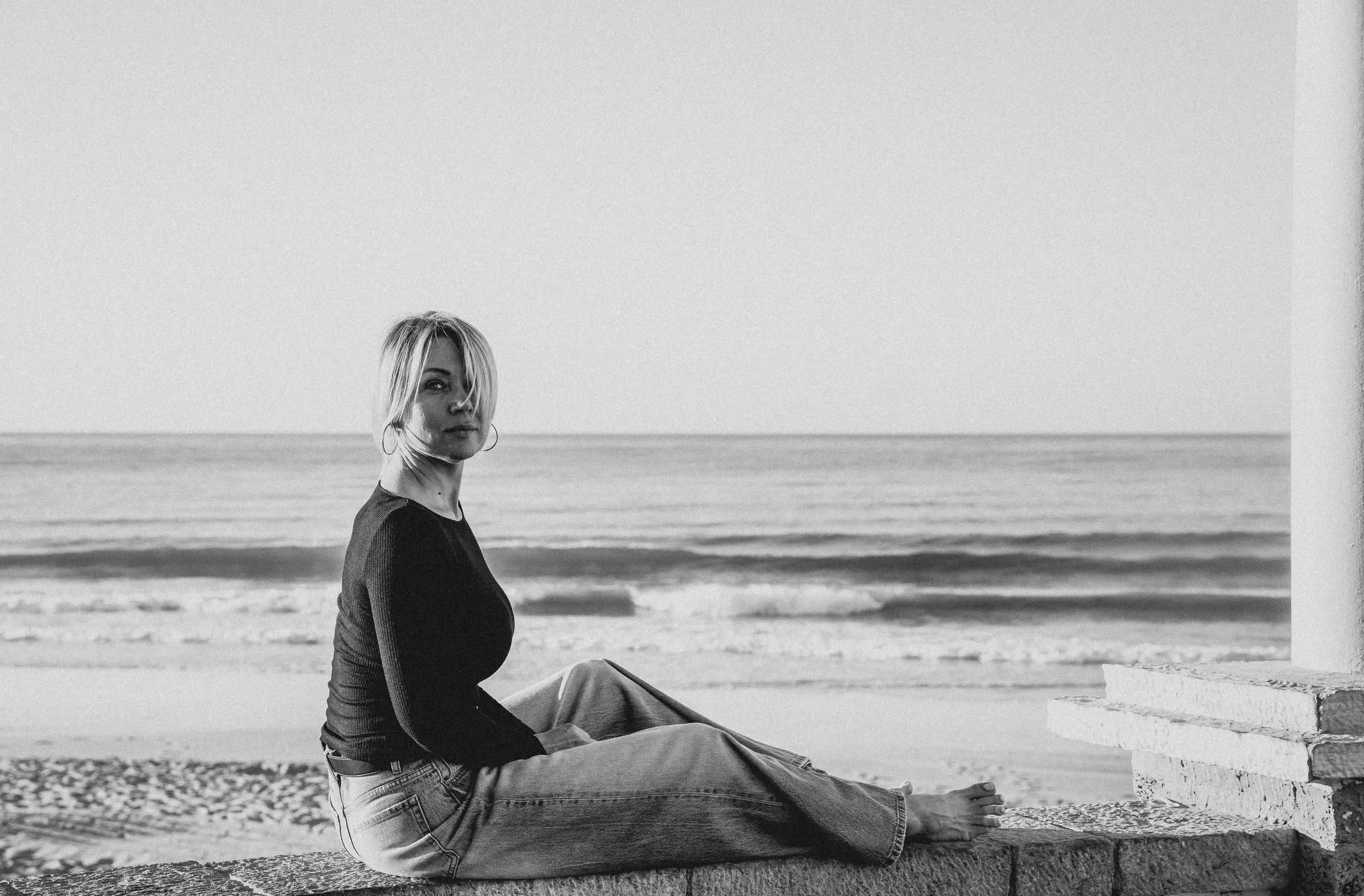 black and white photography beach photo