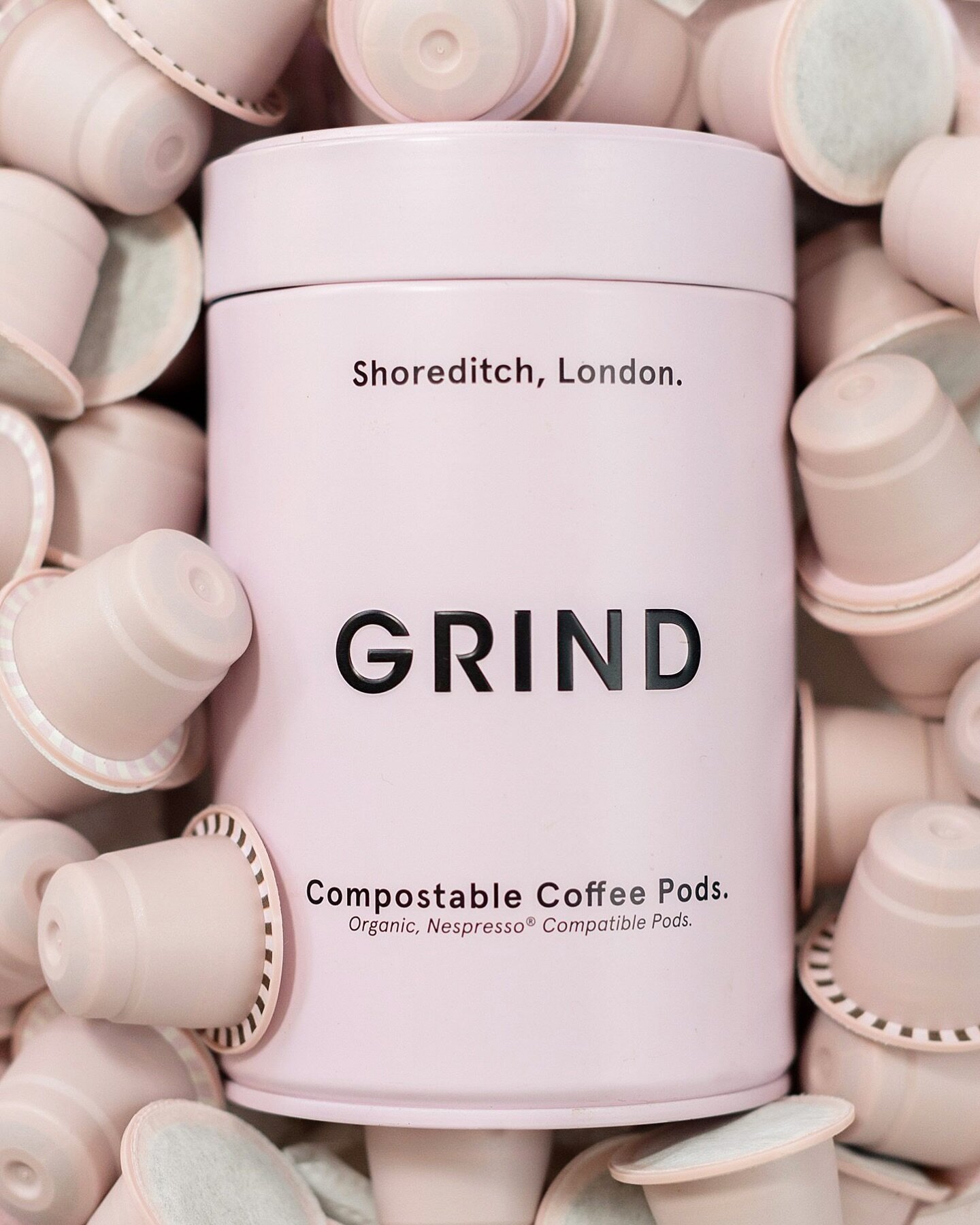 We&rsquo;ve been using Grind in the office for some time and love their branding and compostable pods! Had to add this beauty to our feed for the fabulous Grind 👌#grind #grindcoffee #pinkcoffee #londoncoffee #coffeephotography #foodphotography #lond