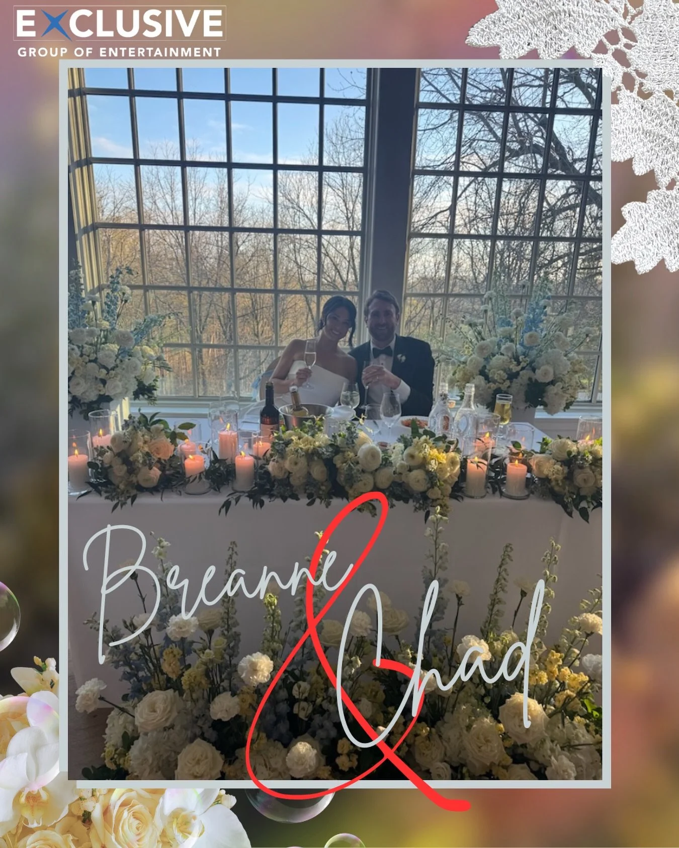 Congratulations to Breanne and Chad, for an unforgettable wedding! Together they make a wonderful couple that shines on the altar. Wishing you two a lifetime full of love and prosperity from everyone @exclusivegroupofentertainment 

@thedoctorshouse 