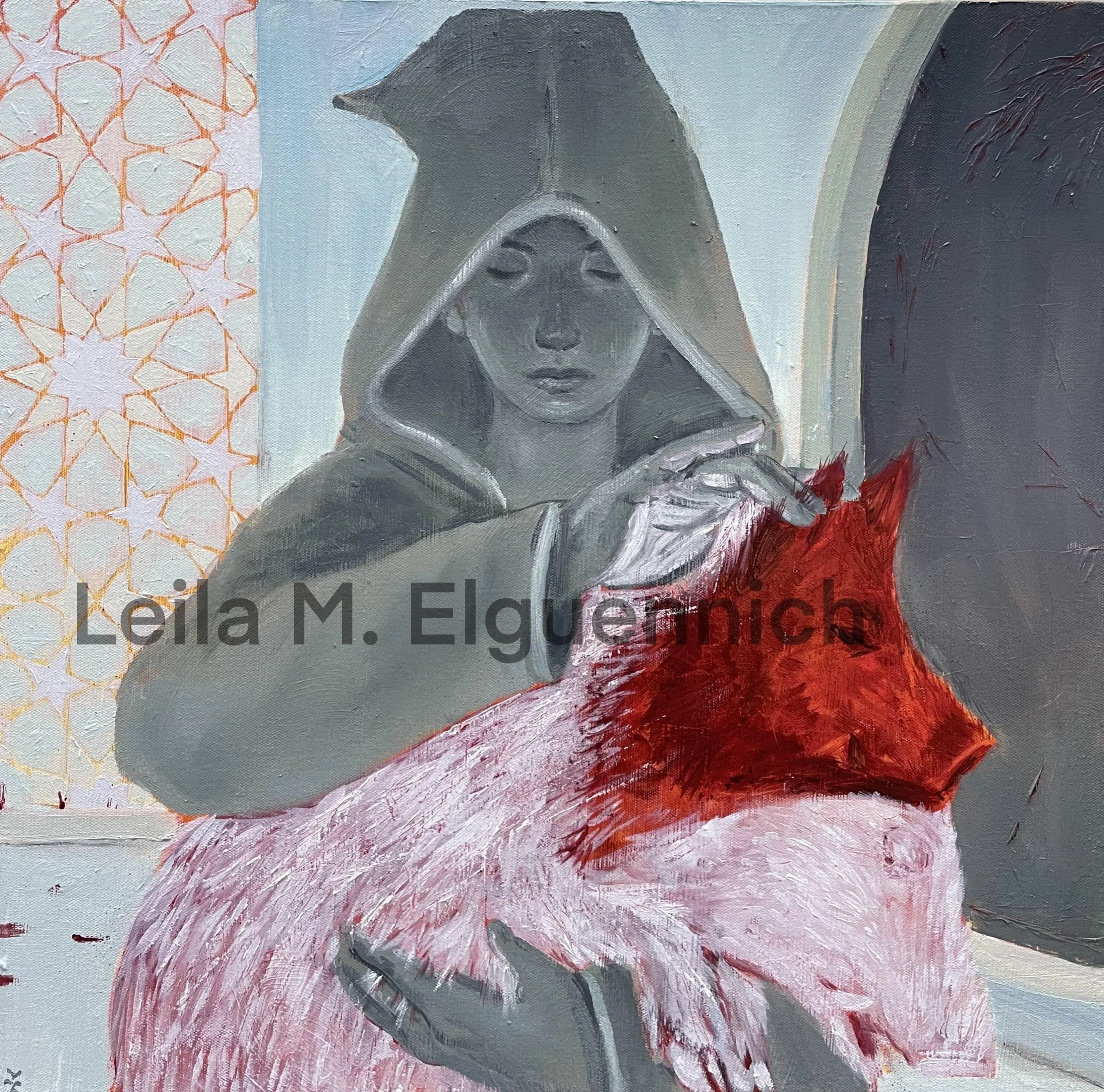 "Self Inflicted Mercy" (2/3), Oil 19"x19" 2024