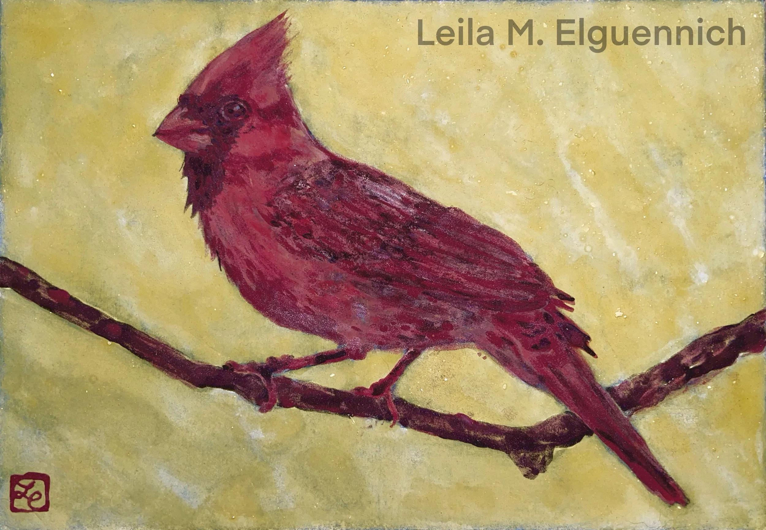 Study of Cardinal, Nihonga
6"x9"
2025