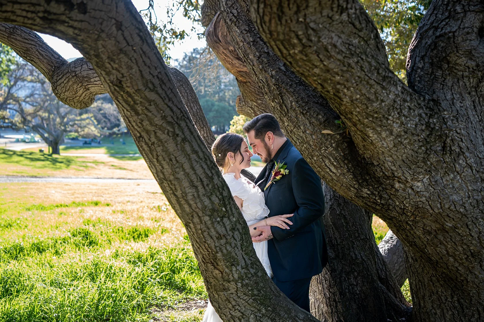 oakland elopement spring trees.jpg