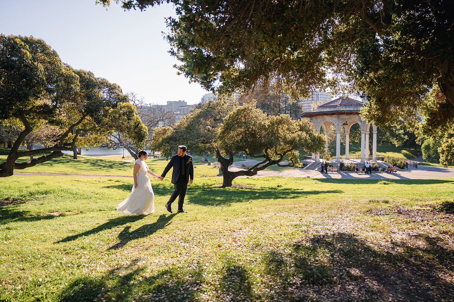 oakland elopement spring couple walking.jpg