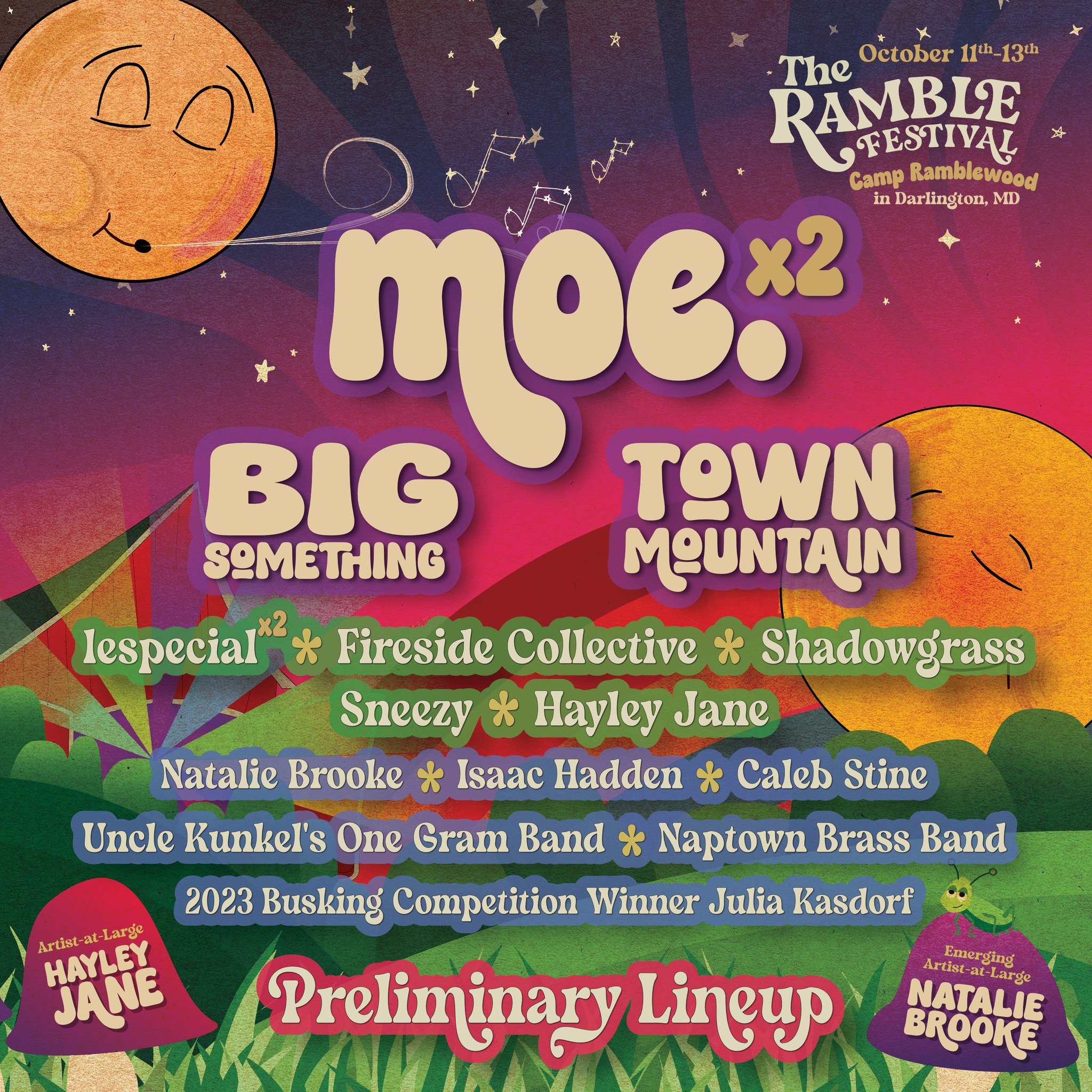 Alrighty, Ramblers! Gather &lsquo;round... The moment you&rsquo;ve been holding your breath for is here &ndash; the big reveal of our star-studded, soul-fueling preliminary lineup for this year&rsquo;s Ramble Festival! 

Hold onto your hats  though, 