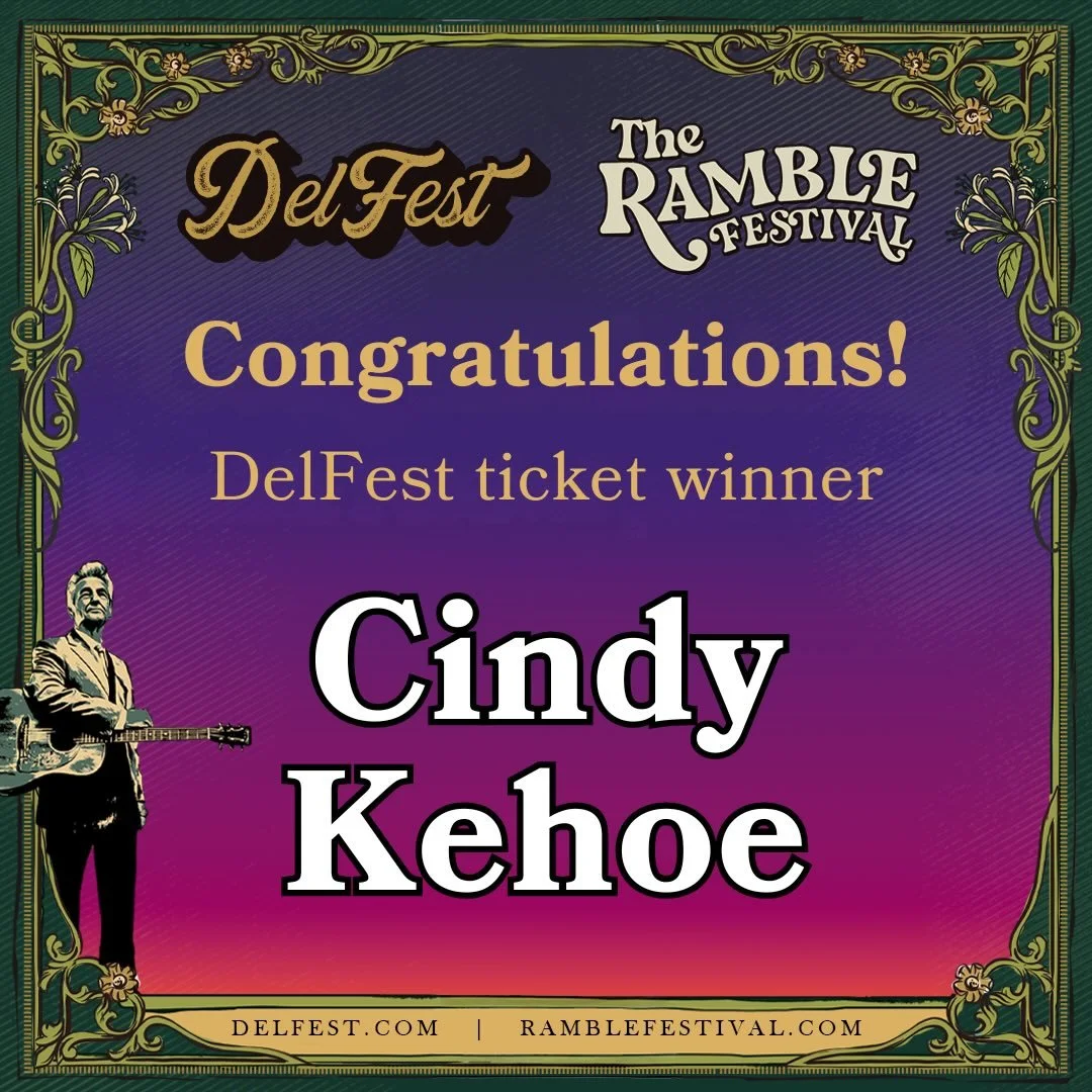 And the results are in! Congrats to...

Cindy Kehoe on winning a weekend ticket to @delfest 
&amp; Chase La Rosa on winning a weekend pass to The Ramble!

We&rsquo;ll be reaching out via email shortly with details on redeeming your prize. Huge thanks
