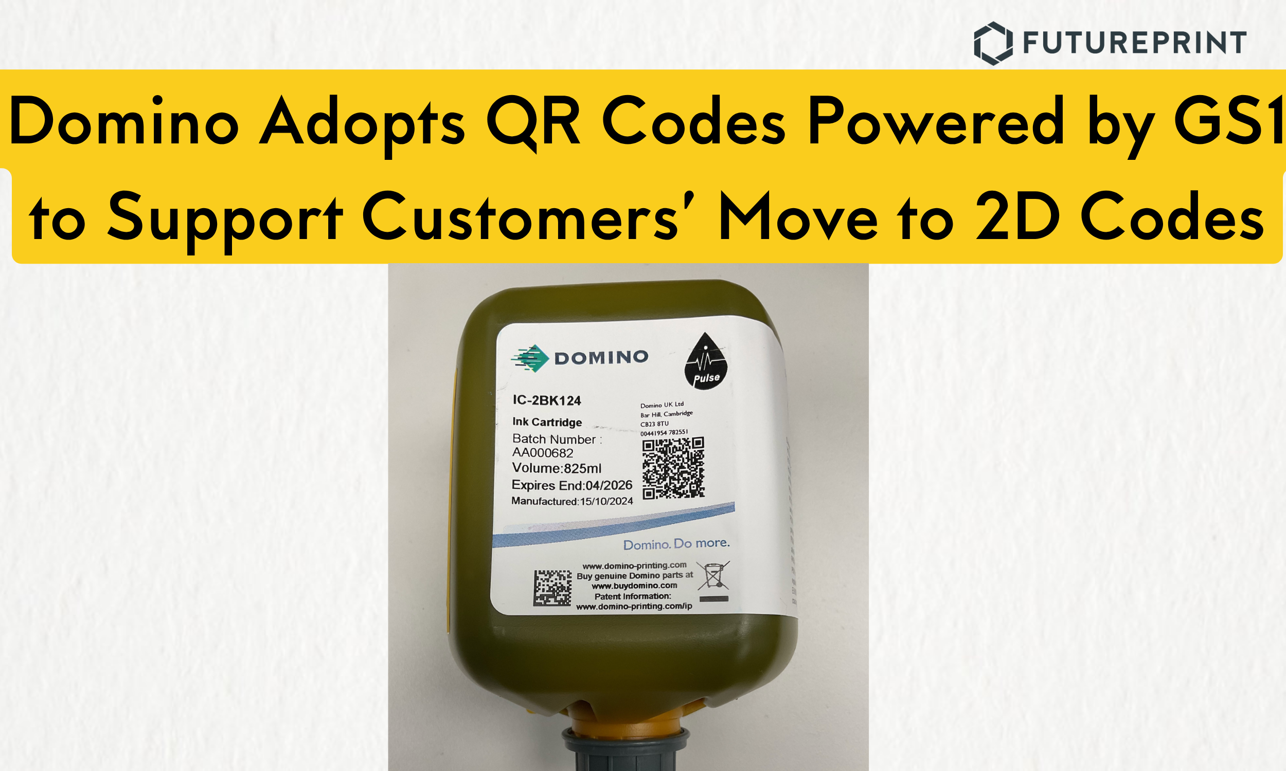 Domino Adopts QR Codes Powered by GS1 to Support Customers’ Move to 2D Codes