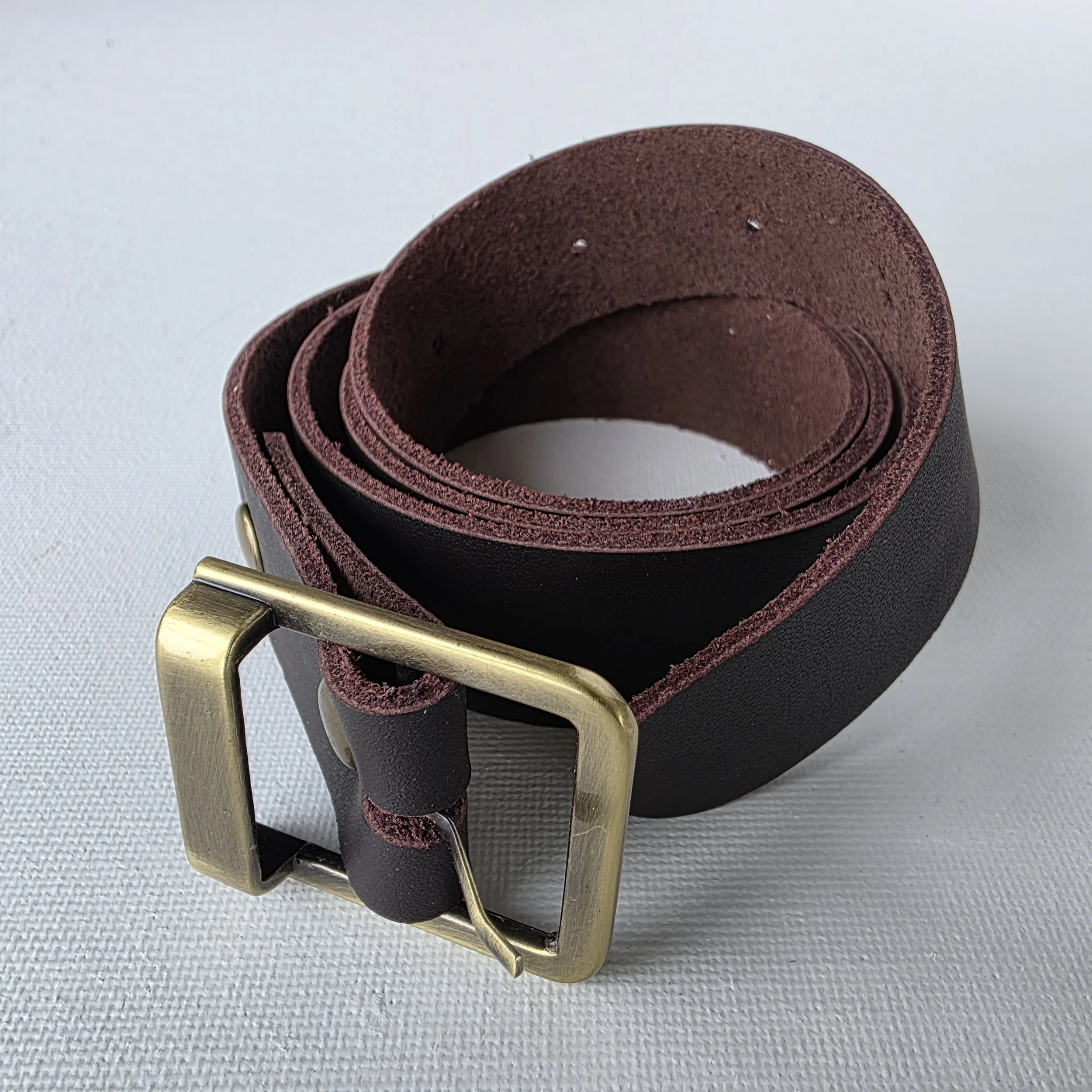 Leather Boys Belt - Dark Brown