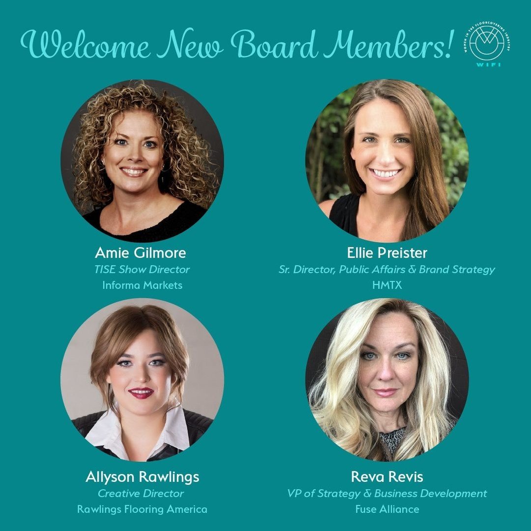 This just in! 🎉 WIFI has added more amazing women to the board and we couldn't be more excited to share with you all! Details up on the blog: womeningflooring.org/blog

Drop a line in the comments ⬇️ to welcome four flooring professionals to our boa