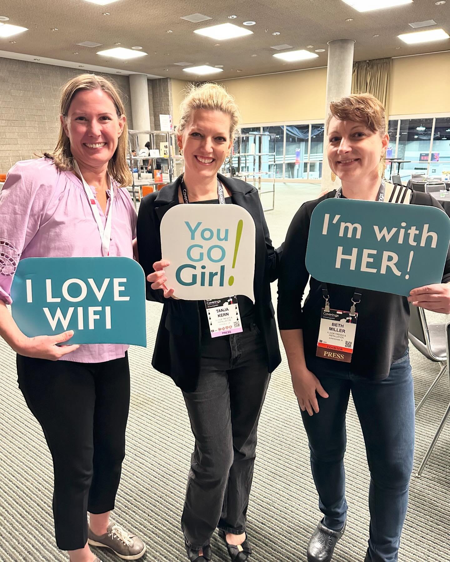 Good to see Laura, Tanja, and Beth at the WIFI event Her Story at @coveringsshow this week in ATL! 

WIFI is a 501c3 educational non-profit whose mission is to attract, educate, and empower women in flooring!
Visit our website at the link in our bio!