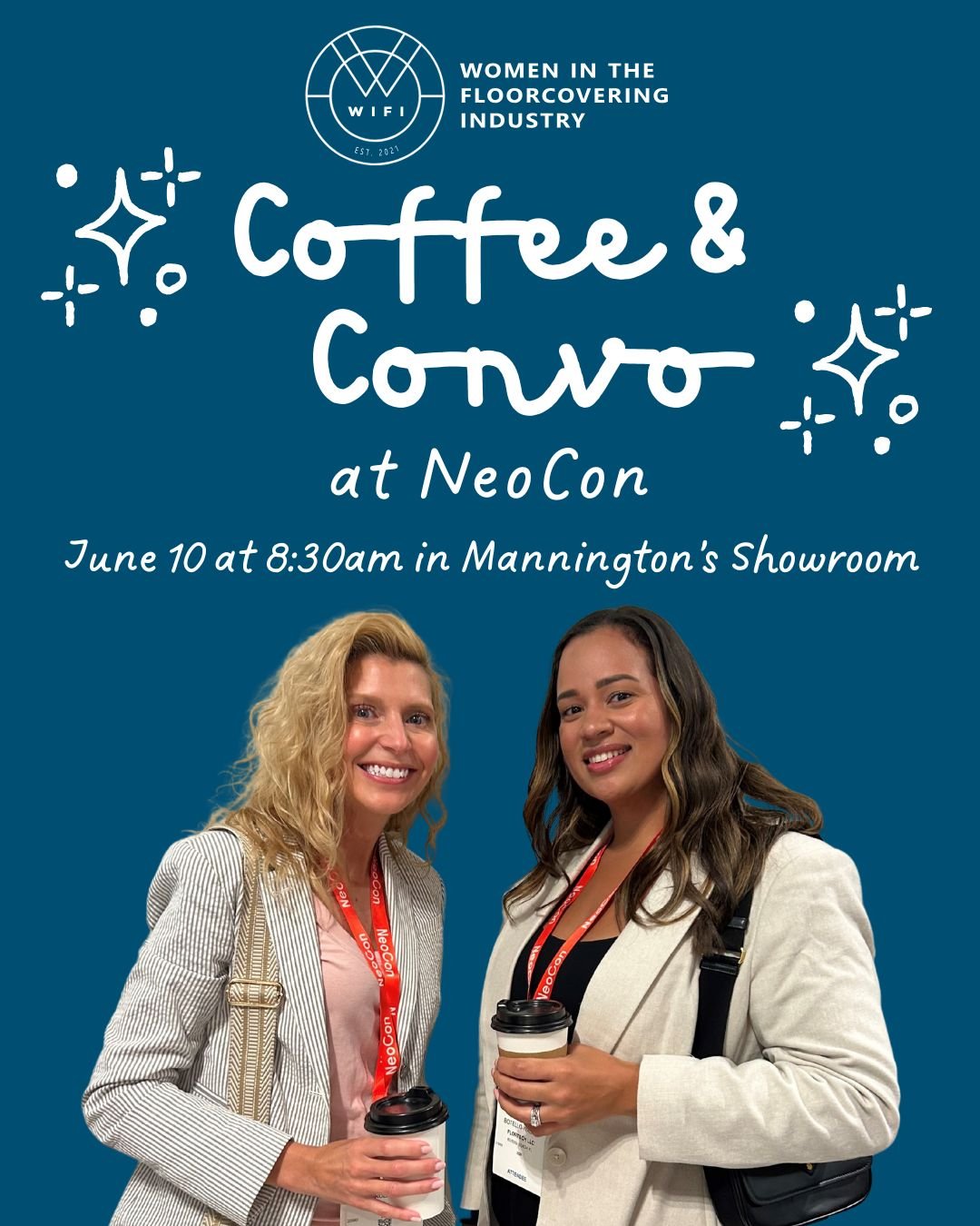 Coffee is better with conversation&mdash;and WIFI is serving up both at NeoCon!
🗓 Tuesday, June 10th | 🕰 8:30 AM CDT
📍@Mannington.Commercial Showroom 1039, 10th Floor, Merchandise Mart, Chicago

Fuel your morning with complimentary breakfast and c