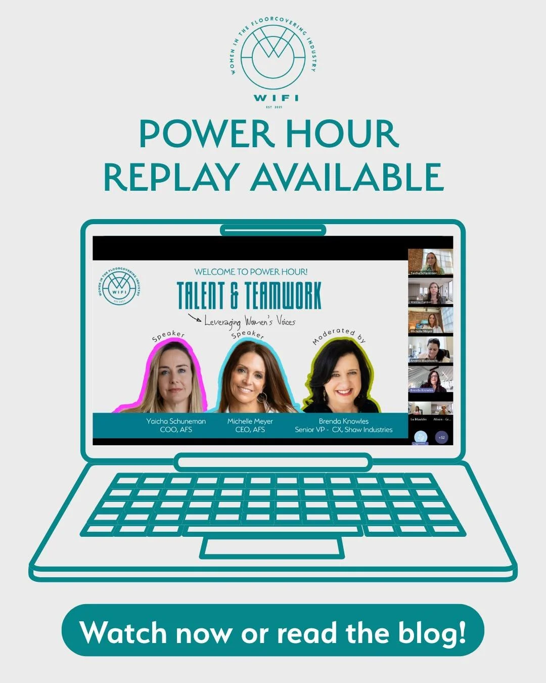 🚨 The replay is HERE!
Missed our latest Power Hour? You can catch &quot;Talent &amp; Teamwork: Leveraging Women&rsquo;s Voices&quot; &mdash; a powerful conversation featuring inspiring women leaders from Advanced Flooring Solutions on the archive!

