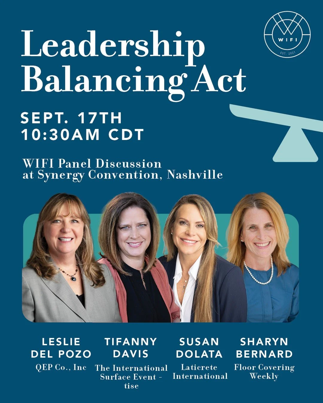 ⚖️ Leadership isn&rsquo;t about doing it all &mdash; it&rsquo;s about balancing it all.

Join WIFI at the Synergy Convention in Nashville (hosted by @Worldfloorcoveringassociation's FCB2B, FCITS and @Cfiinstallers programs in collaboration with FCICA