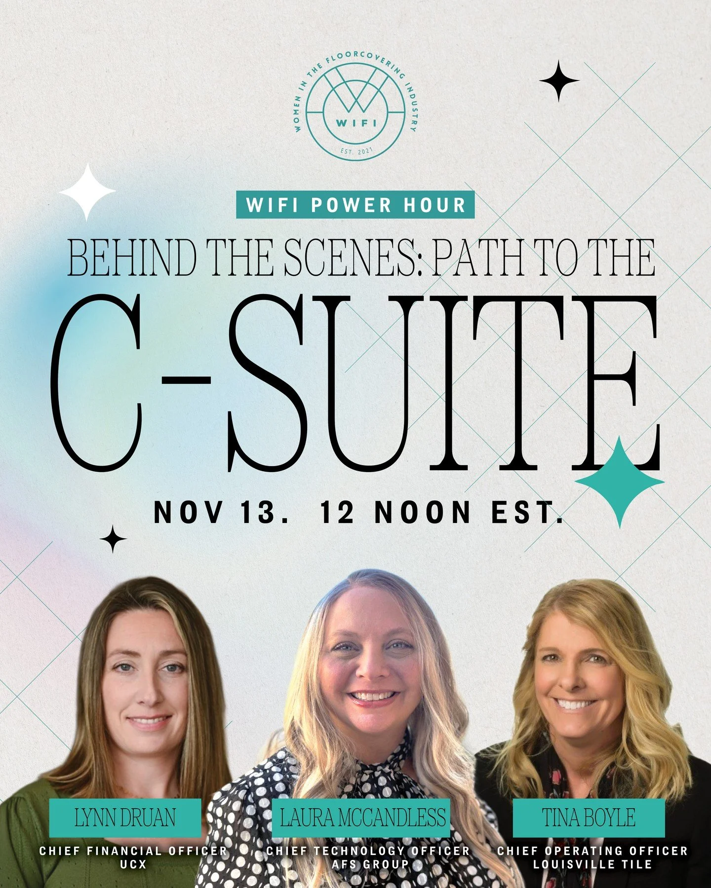 💼 Behind the Scenes: Path to the C-Suite
Thursday, Nov 13 @ 12:00 PM EST | Virtual
Register at the link in our bio &gt; Power Hour

What does it really take to rise to the top? 🌟 Join WIFI for a unique conversation with Lynn Druan (CFO, @ucxfloorin