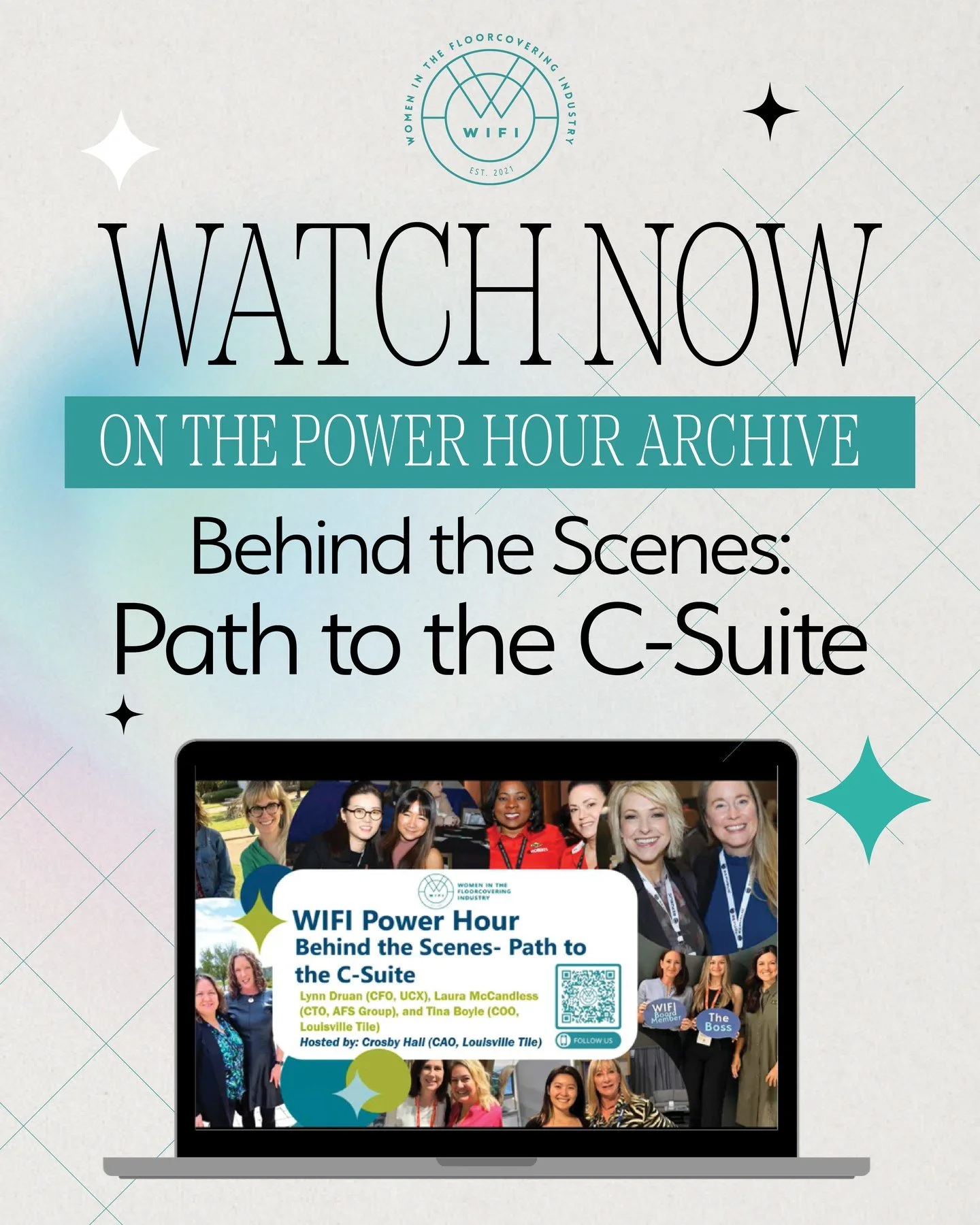 🌟 In case you missed it&mdash;our latest WIFI Power Hour was packed with real talk, powerful insights, and wisdom from women leading at the highest levels of the flooring industry.

C-suite leaders Lynn Druan - CFO,@ucxflooring, Laura McCandless - C