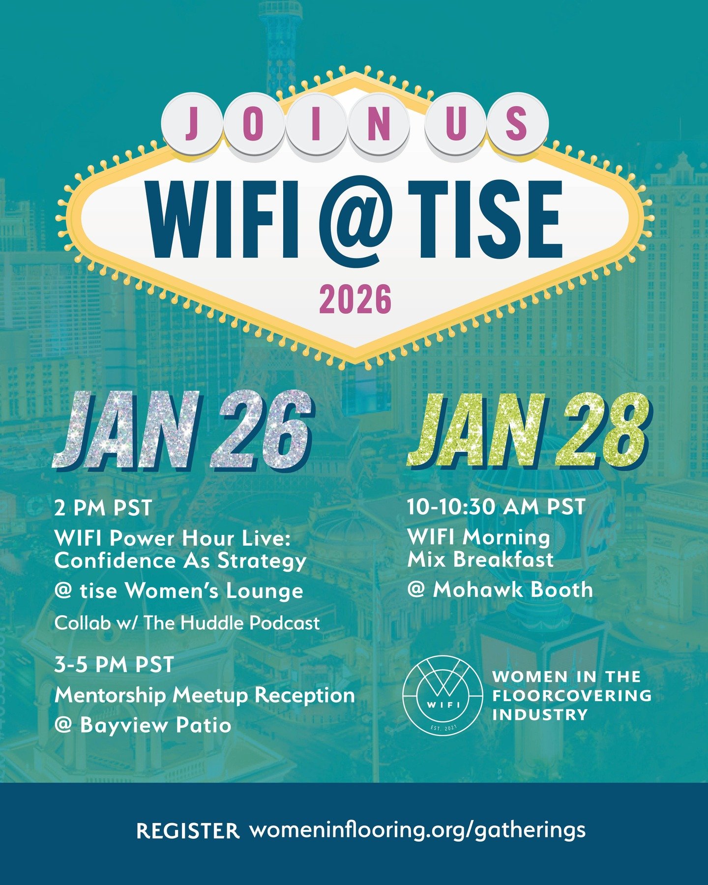 ⭐ Headed to @tiseevents? Make room on your schedule for two WIFI events you won&rsquo;t want to miss!
📽️ WIFI Power Hour LIVE: Confidence as Strategy
Monday, January 26 | 2:00 PM PST
Live at the tise Women&rsquo;s Lounge and streaming virtually
Host