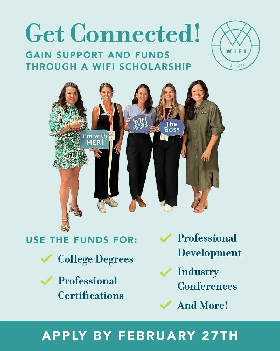 Scholarship applications are officially open 🎓✨
If you&rsquo;re a woman in flooring or thinking about entering the industry, this is your sign! 

WIFI scholarships can be used for things like:
✨ College (associate&rsquo;s, bachelor&rsquo;s, and grad