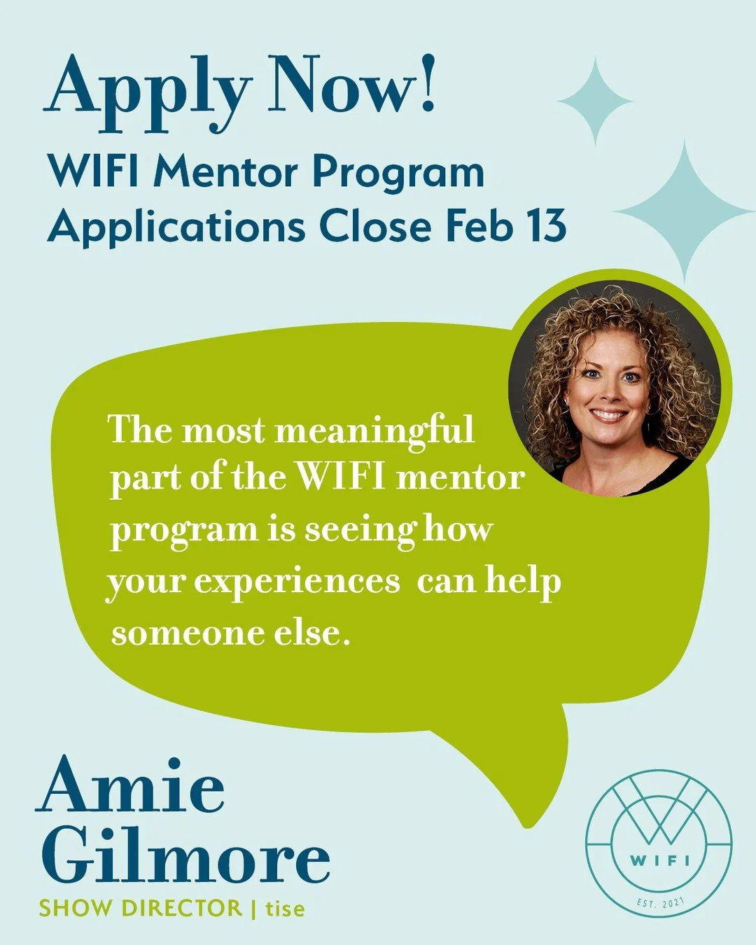 ✨ Applications are closing soon for the WIFI Mentor Program!  Apply by February 13th.✨

The WIFI Mentor Program is a 6-month virtual experience that connects women across the industry for meaningful conversations, shared learning, and professional gr