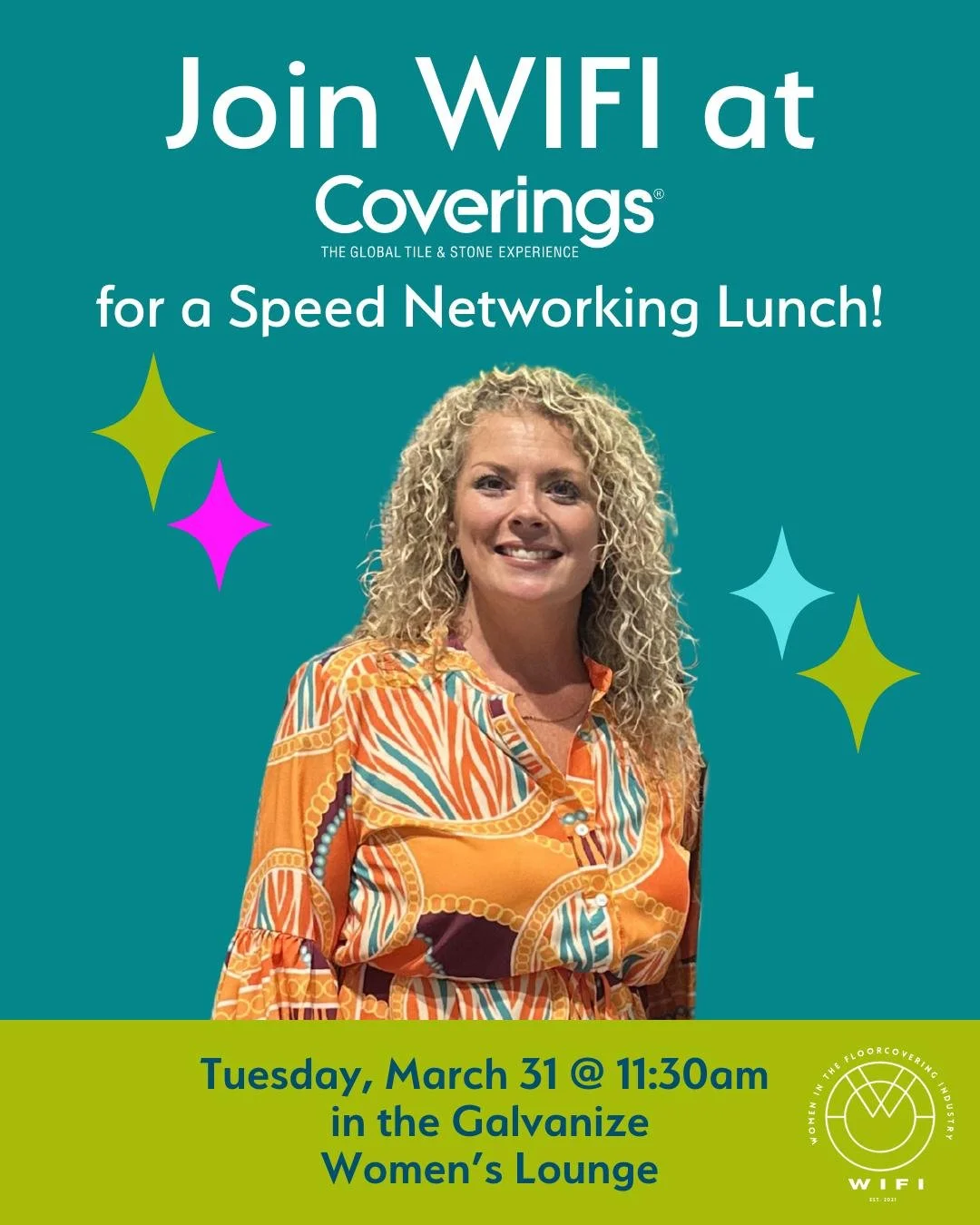 ✨ Looking to expand your network at @coveringsshow?

Join Women In the Floorcovering Industry (WIFI), Women in Stone, and Women in Tile for a dynamic speed networking lunch designed to bring women across the flooring, stone, and tile industries toget